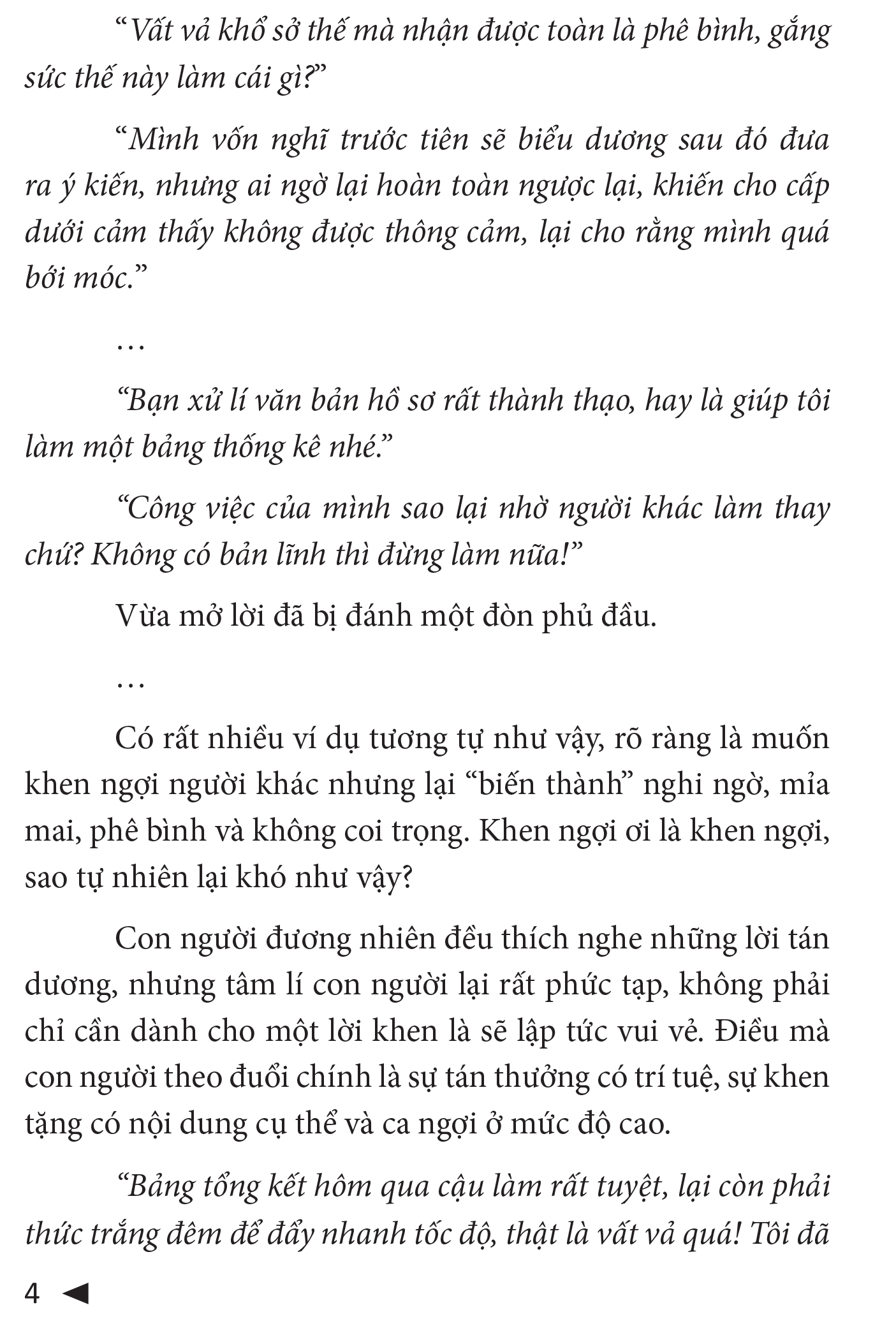 sức mạnh của sự khen ngợi