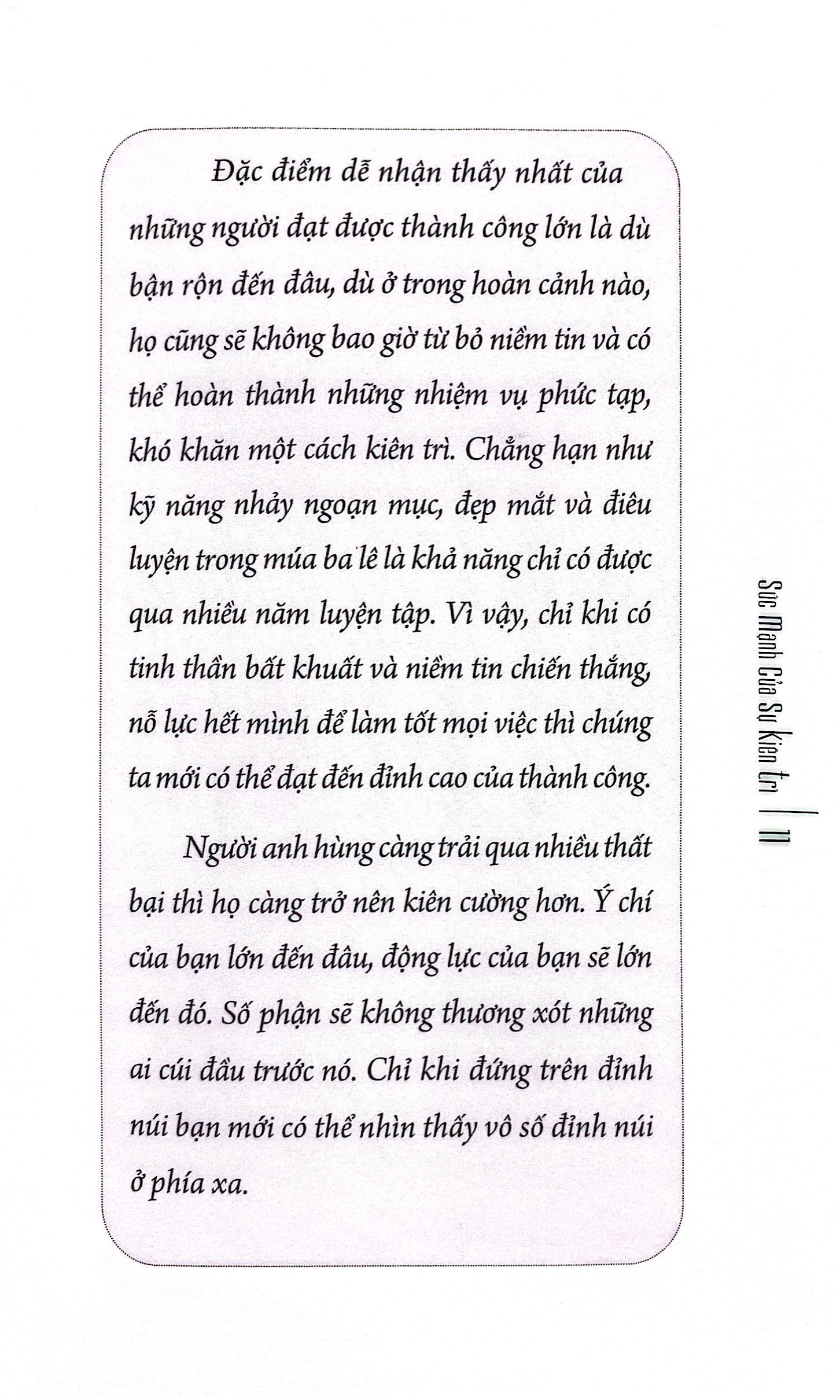 sức mạnh của sự kiên trì