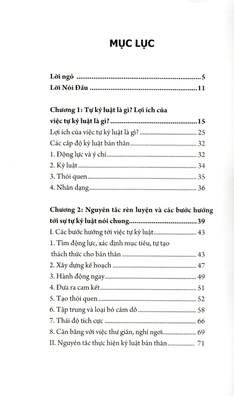 sức mạnh của sự kỷ luật