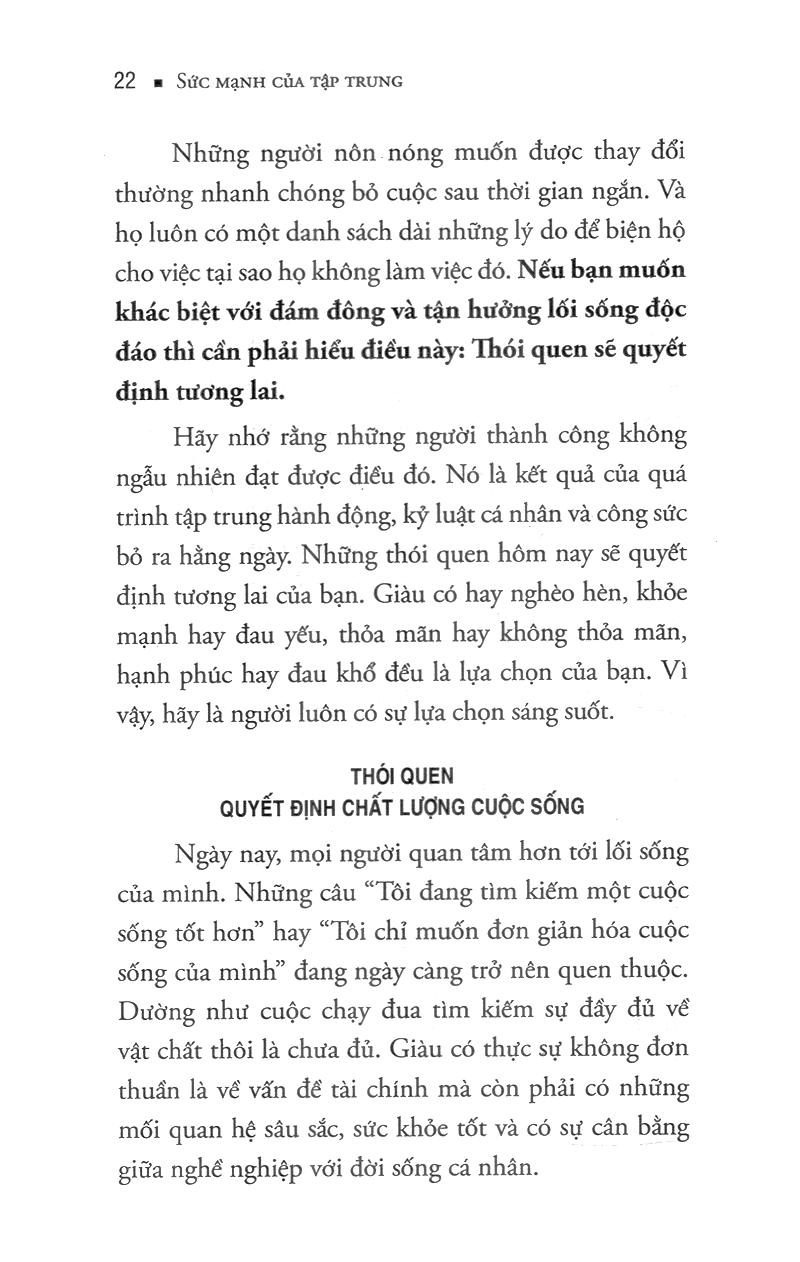 sức mạnh của tập trung