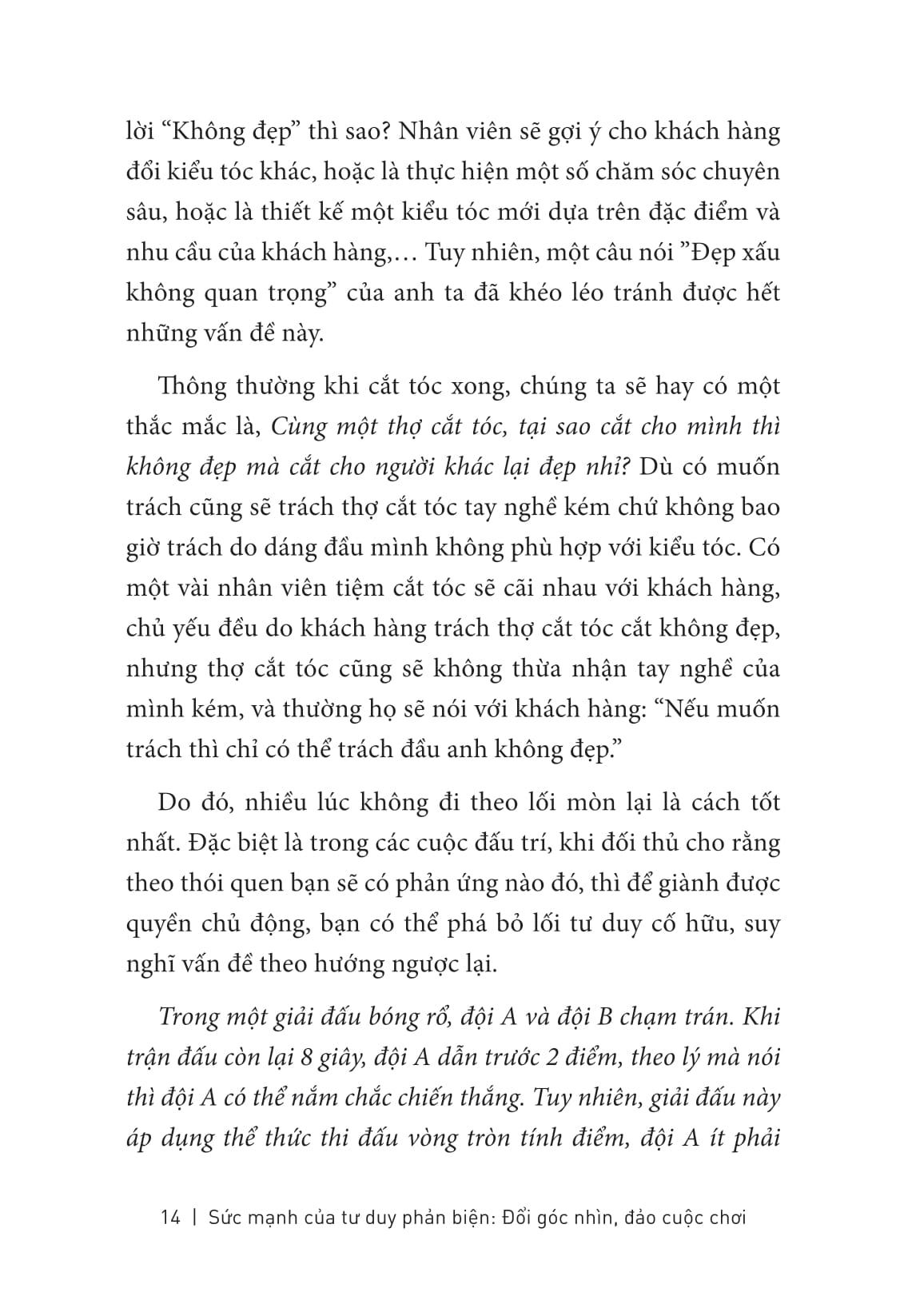 sức mạnh của tư duy phản biện - đổi góc nhìn - đảo cuộc chơi