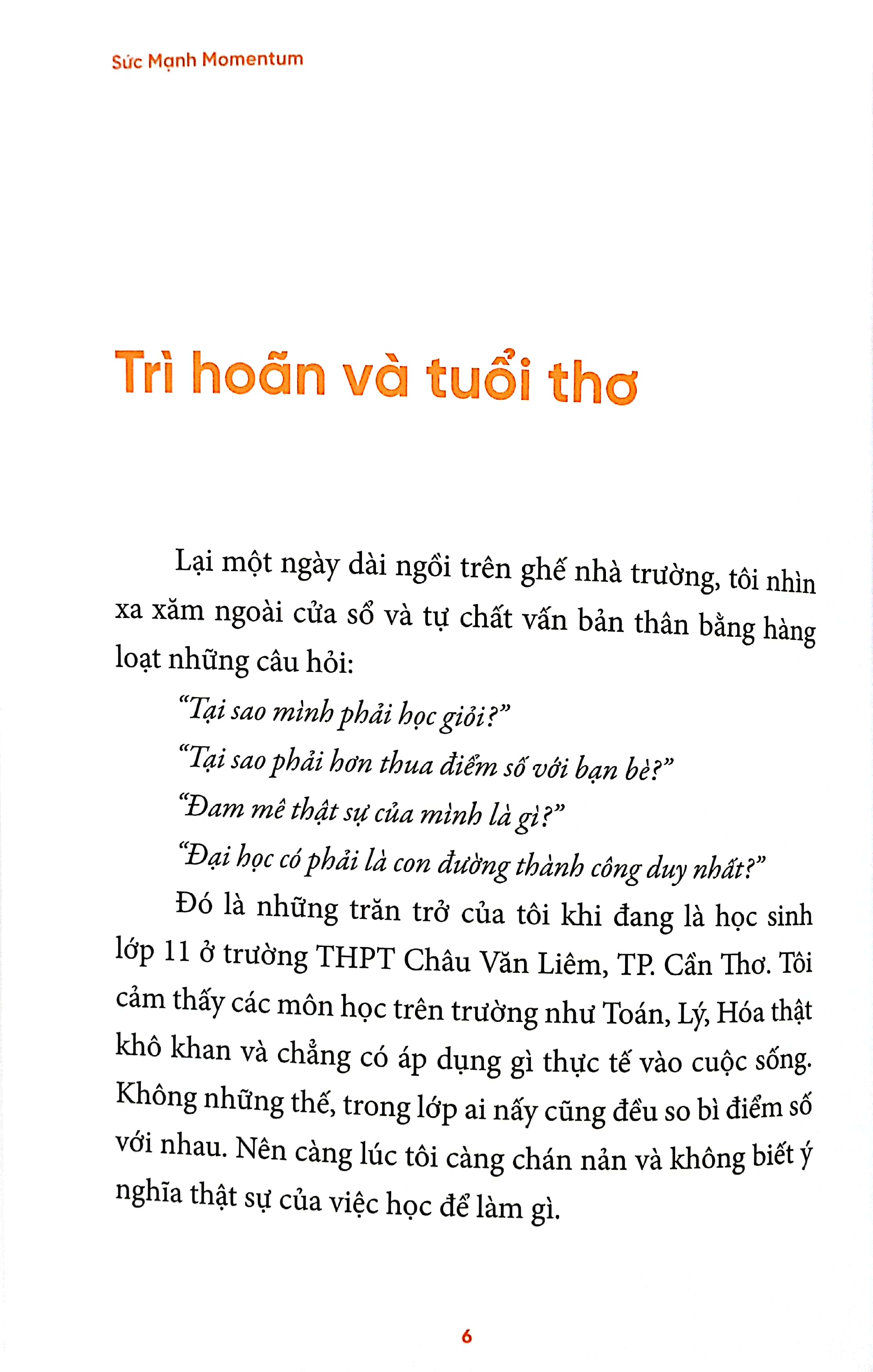 sức mạnh momenttum - đánh bay trì hoãn, vươn tới ước mơ