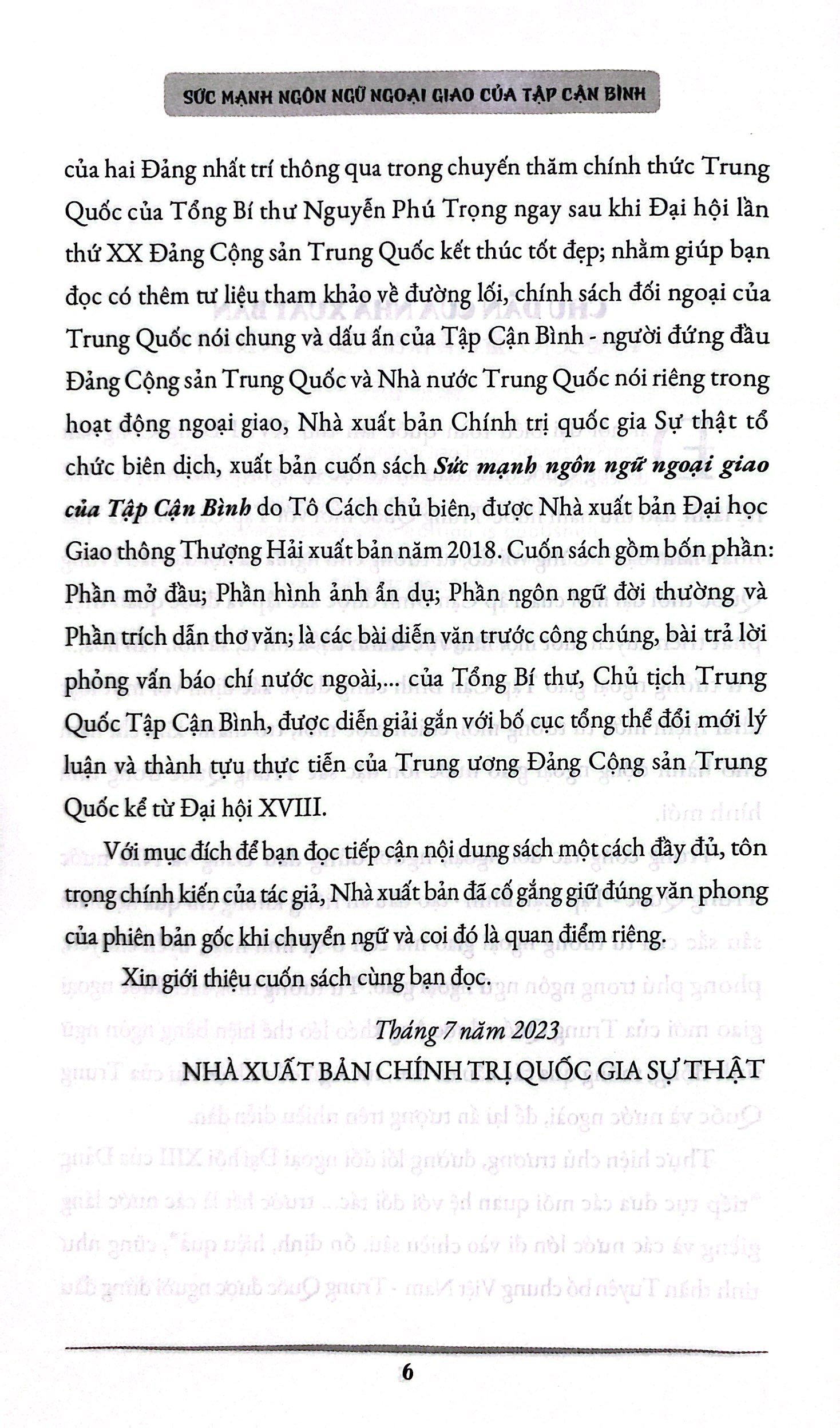 sức mạnh ngôn ngữ ngoại giao của tập cận bình