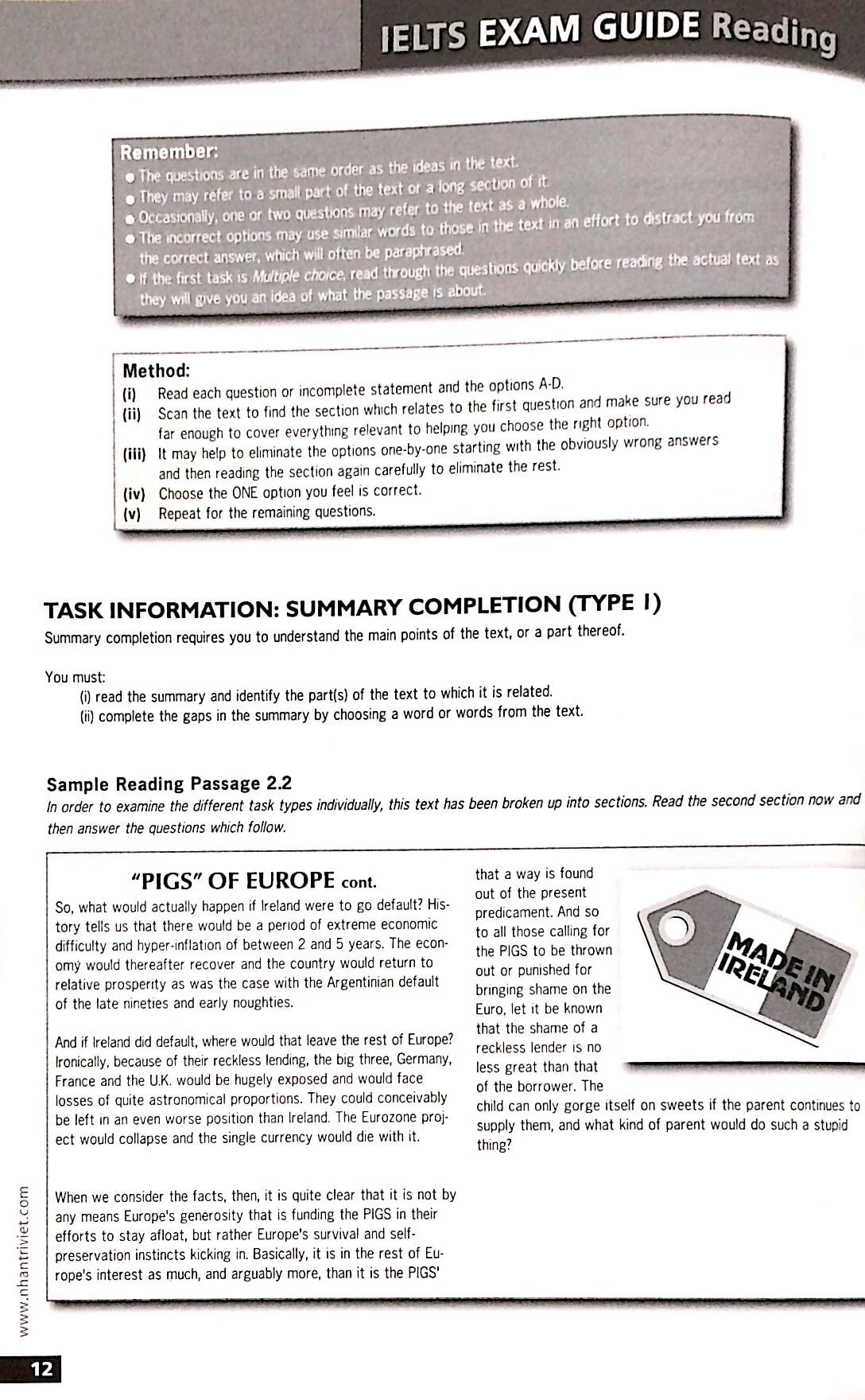 succeed in ielts reading and vocabulary