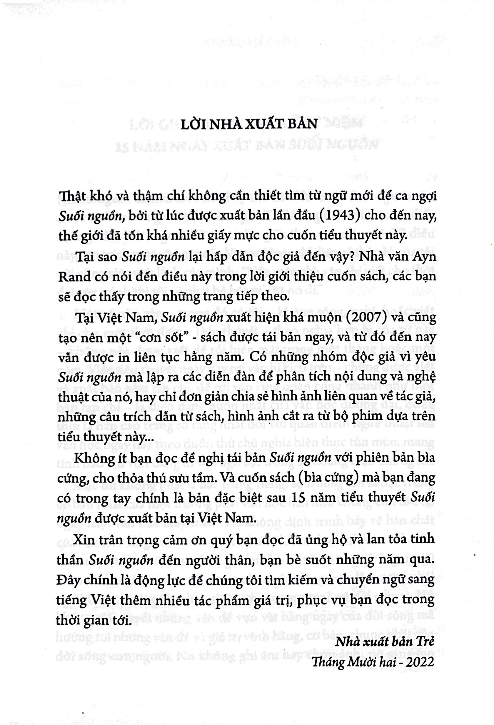 suối nguồn - the fountainhead (bìa cứng)