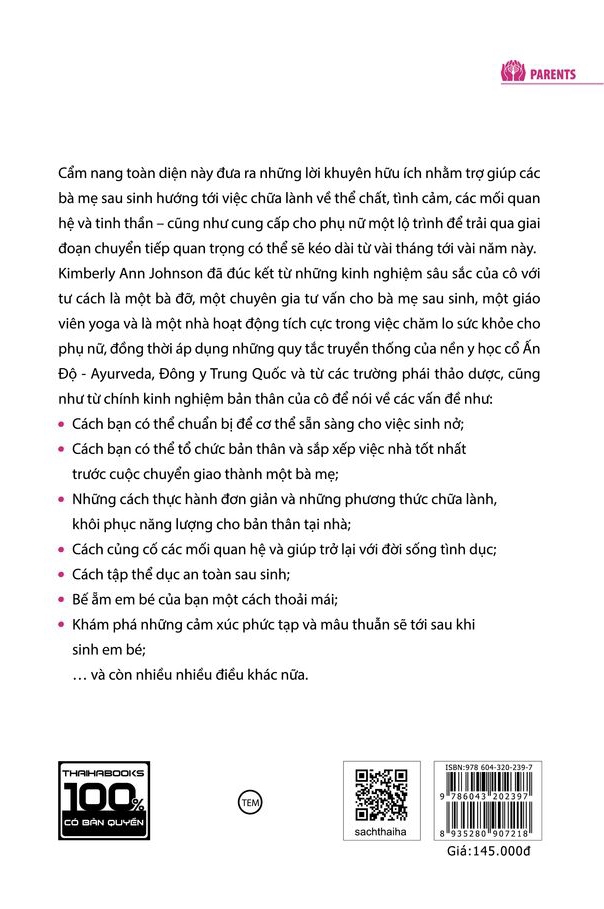 suối nguồn tươi trẻ cho mẹ sau sinh