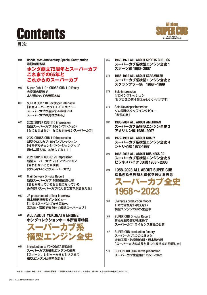 super cub taizen honda sougyou nana go shuunen kinen