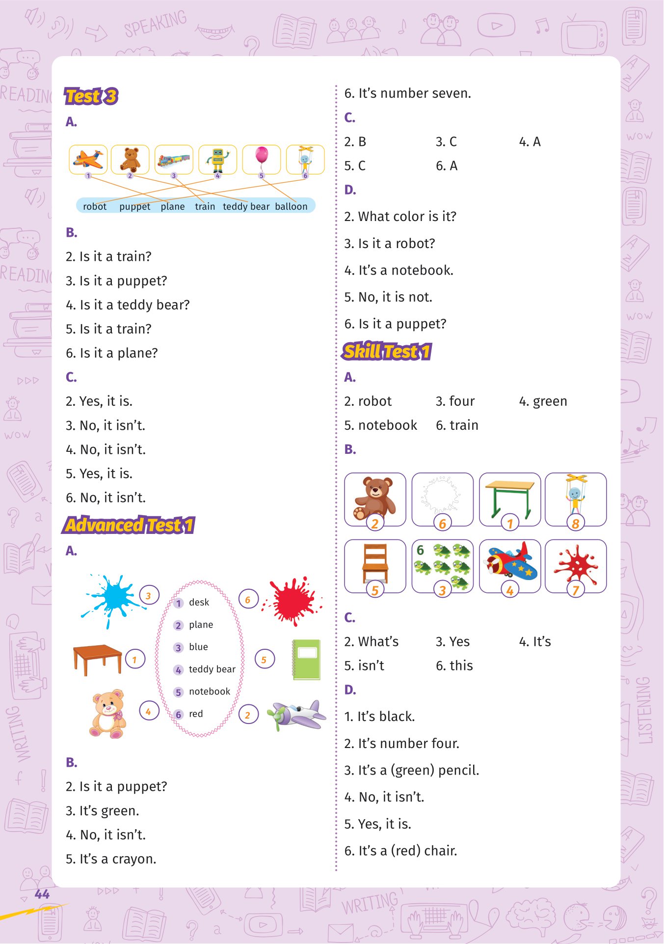 super test - đề kiểm tra nhanh tiếng anh cho học sinh lớp 1