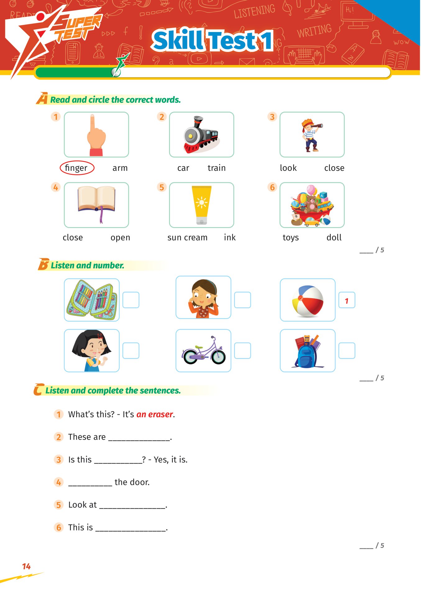 super test - đề kiểm tra nhanh tiếng anh cho học sinh lớp 2