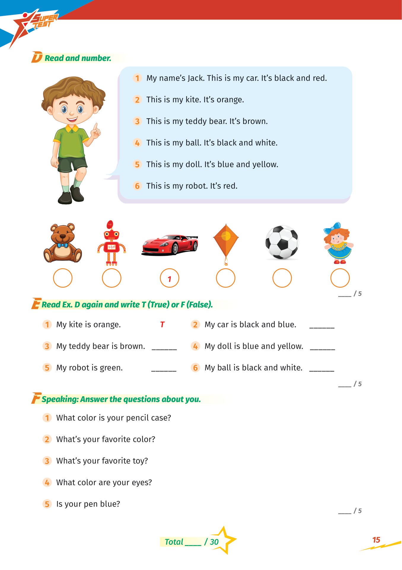 super test - đề kiểm tra nhanh tiếng anh cho học sinh lớp 2