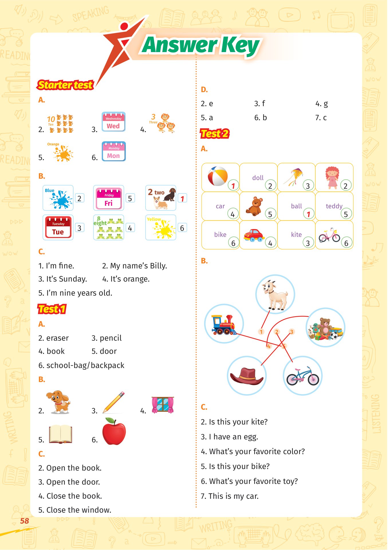 super test - đề kiểm tra nhanh tiếng anh cho học sinh lớp 2