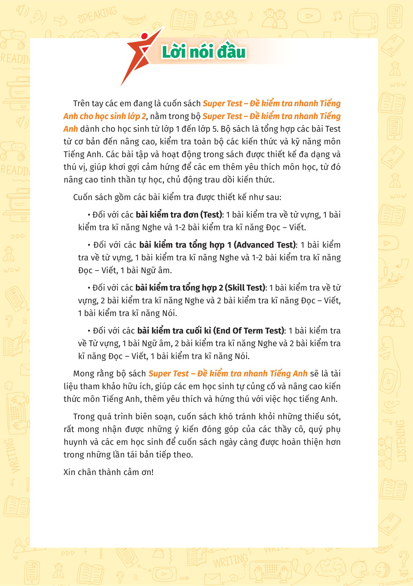 super test - đề kiểm tra nhanh tiếng anh cho học sinh lớp 2