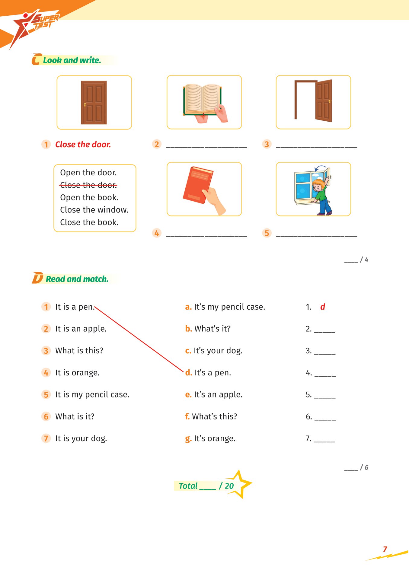 super test - đề kiểm tra nhanh tiếng anh cho học sinh lớp 2