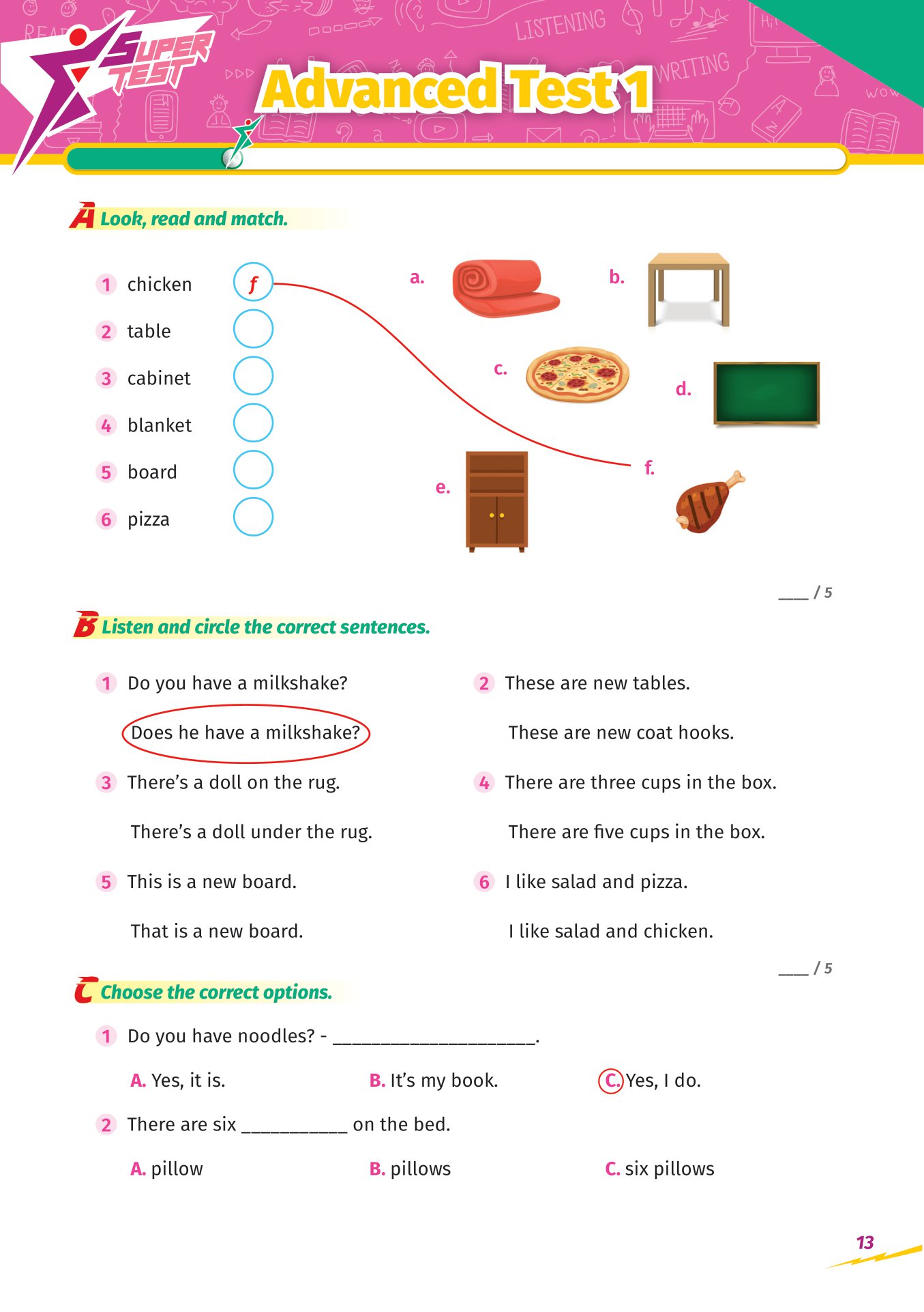 super test - đề kiểm tra nhanh tiếng anh cho học sinh lớp 3