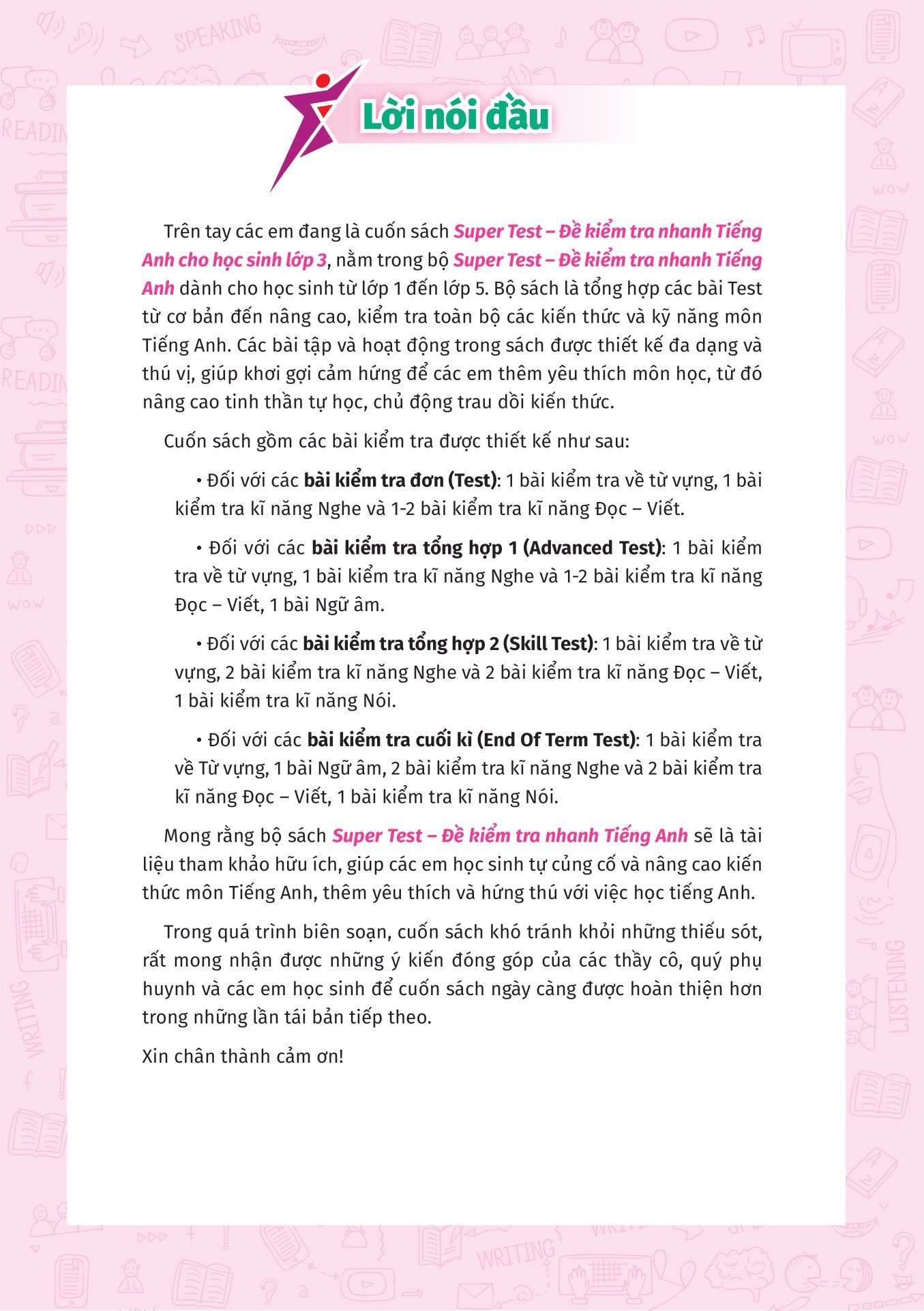 super test - đề kiểm tra nhanh tiếng anh cho học sinh lớp 3