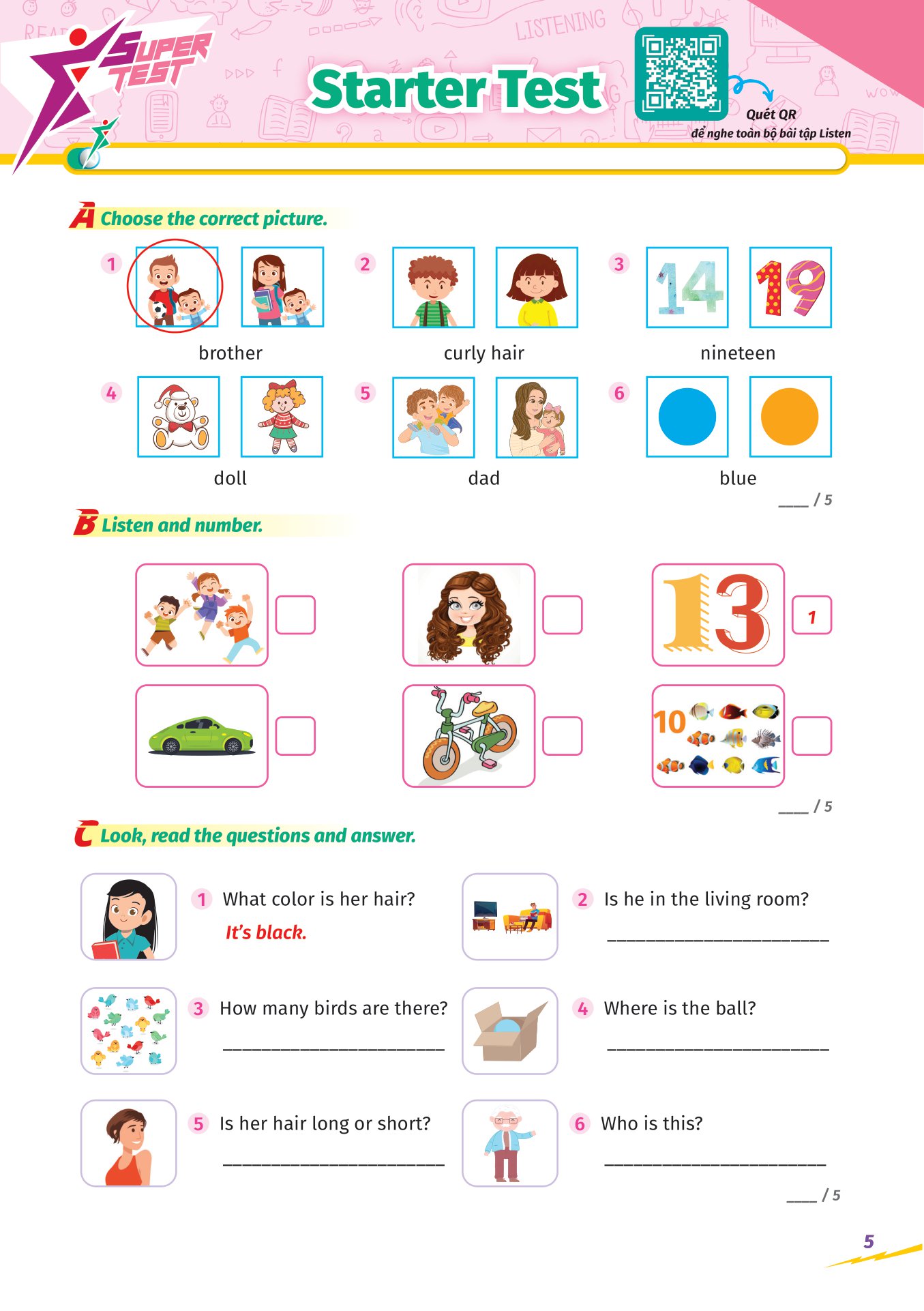 super test - đề kiểm tra nhanh tiếng anh cho học sinh lớp 3