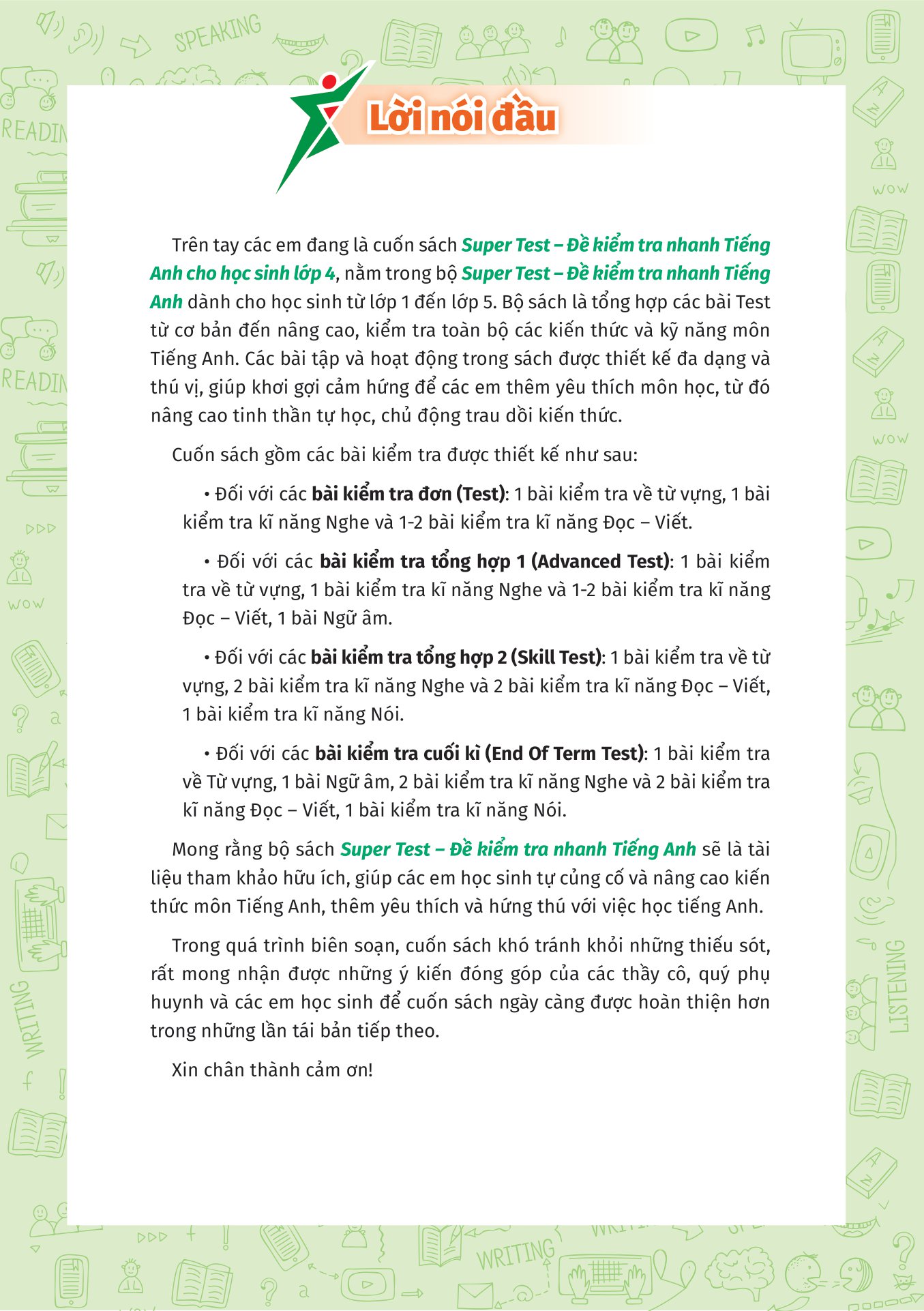 super test - đề kiểm tra nhanh tiếng anh cho học sinh lớp 4