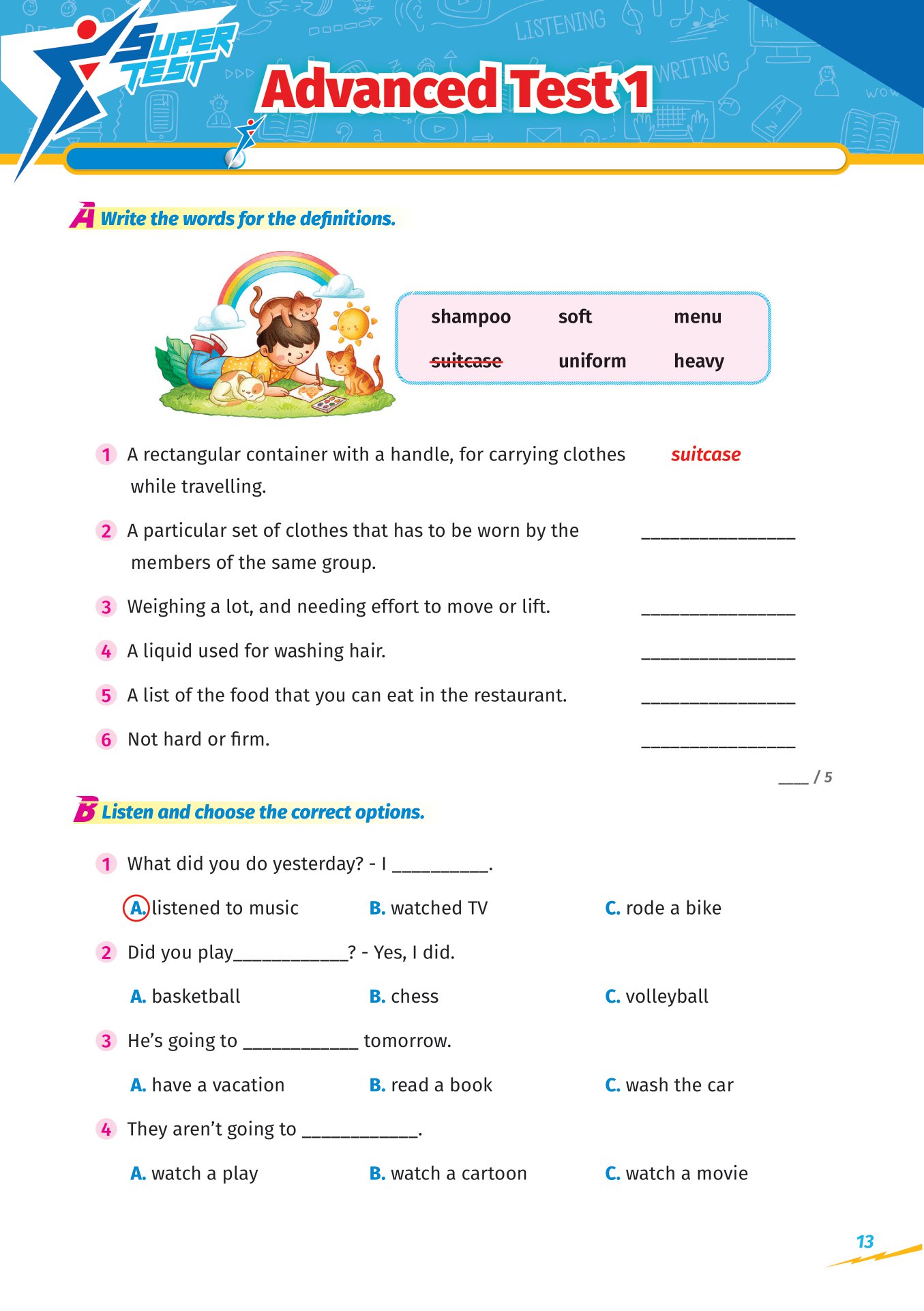 super test - đề kiểm tra nhanh tiếng anh cho học sinh lớp 5