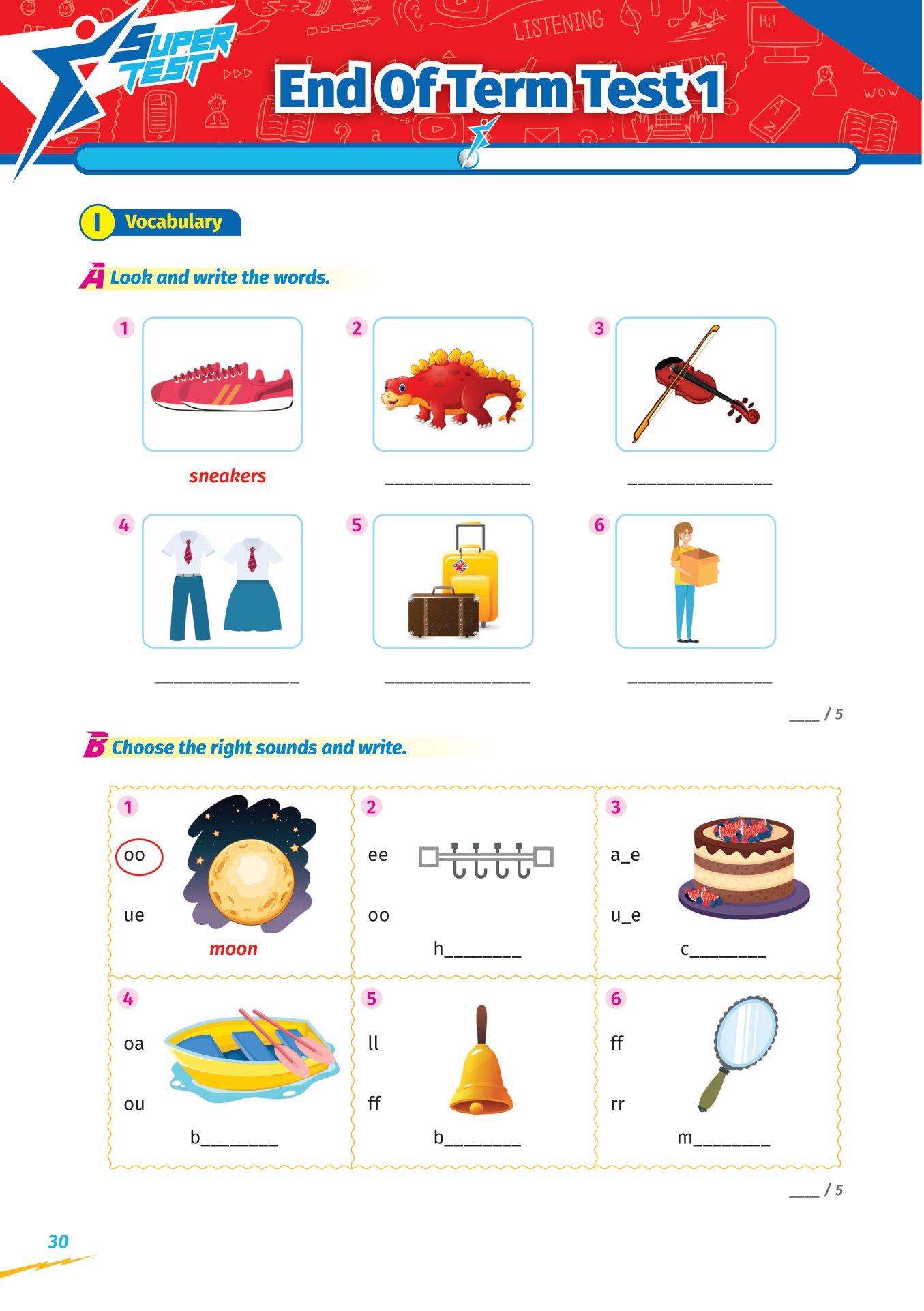 super test - đề kiểm tra nhanh tiếng anh cho học sinh lớp 5