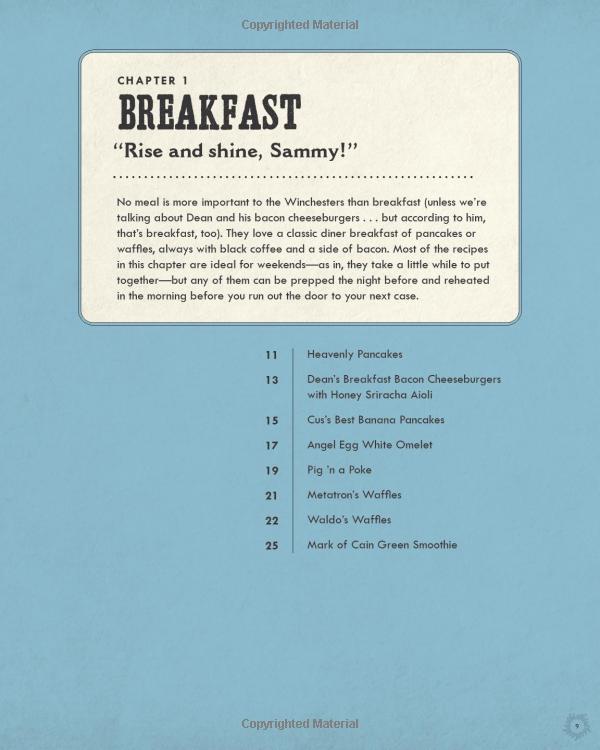 supernatural: the official cookbook: burgers, pies and other (science fiction fantasy)