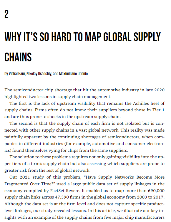 supply chain (hbr insights)