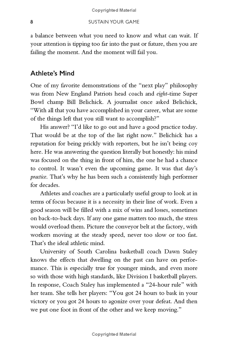 sustain your game: high performance keys to manage stress, avoid stagnation, and beat burnout