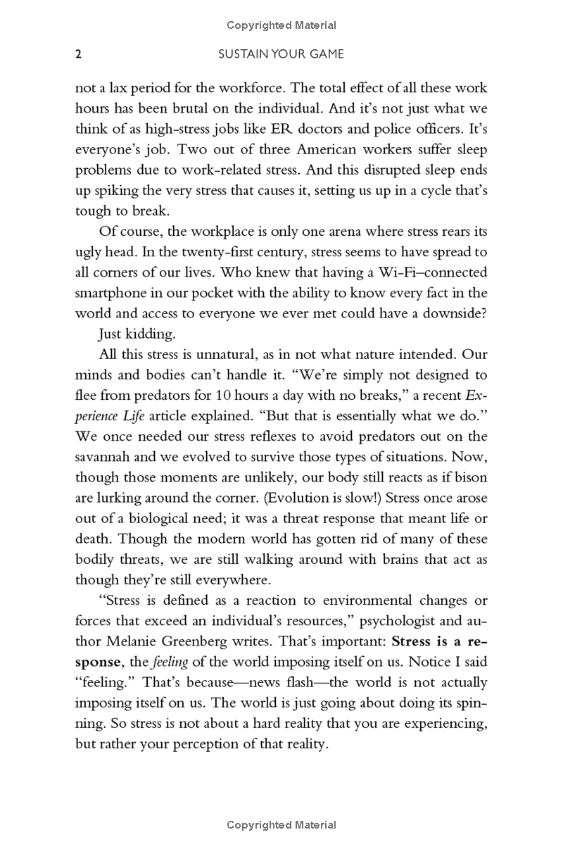 sustain your game: high performance keys to manage stress, avoid stagnation, and beat burnout