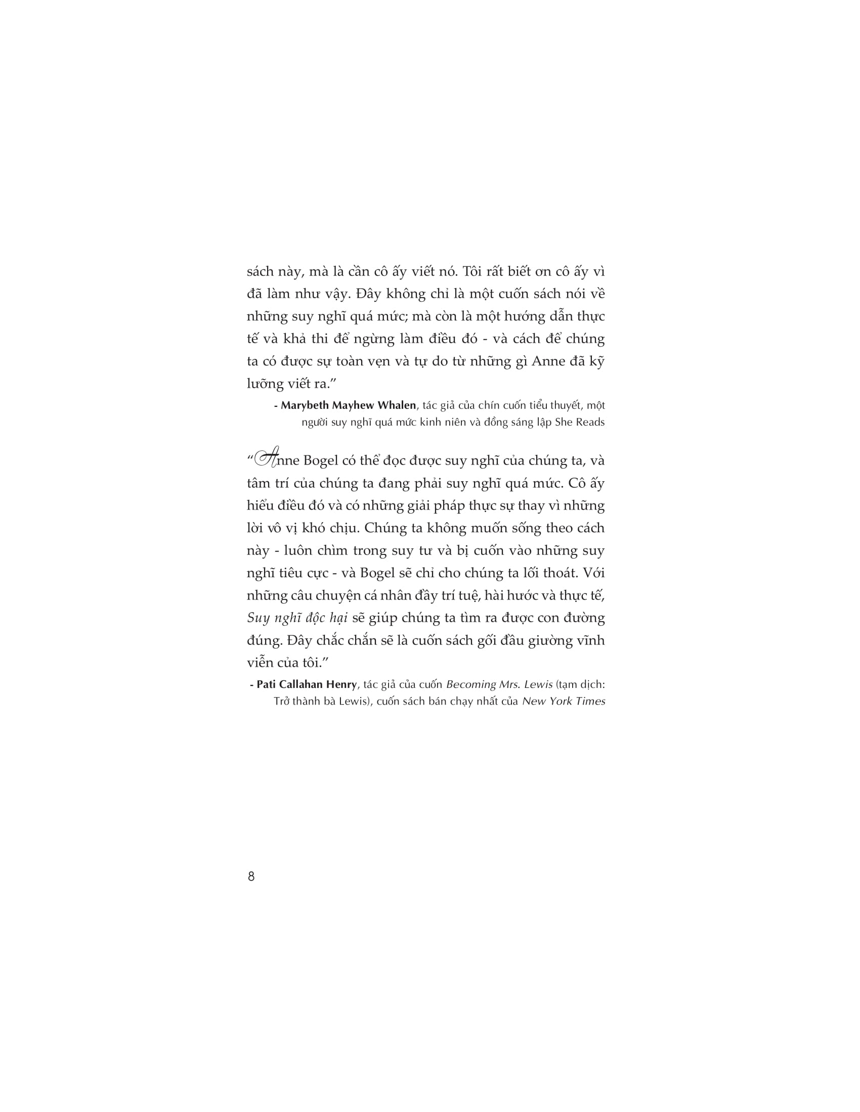 suy nghĩ độc hại