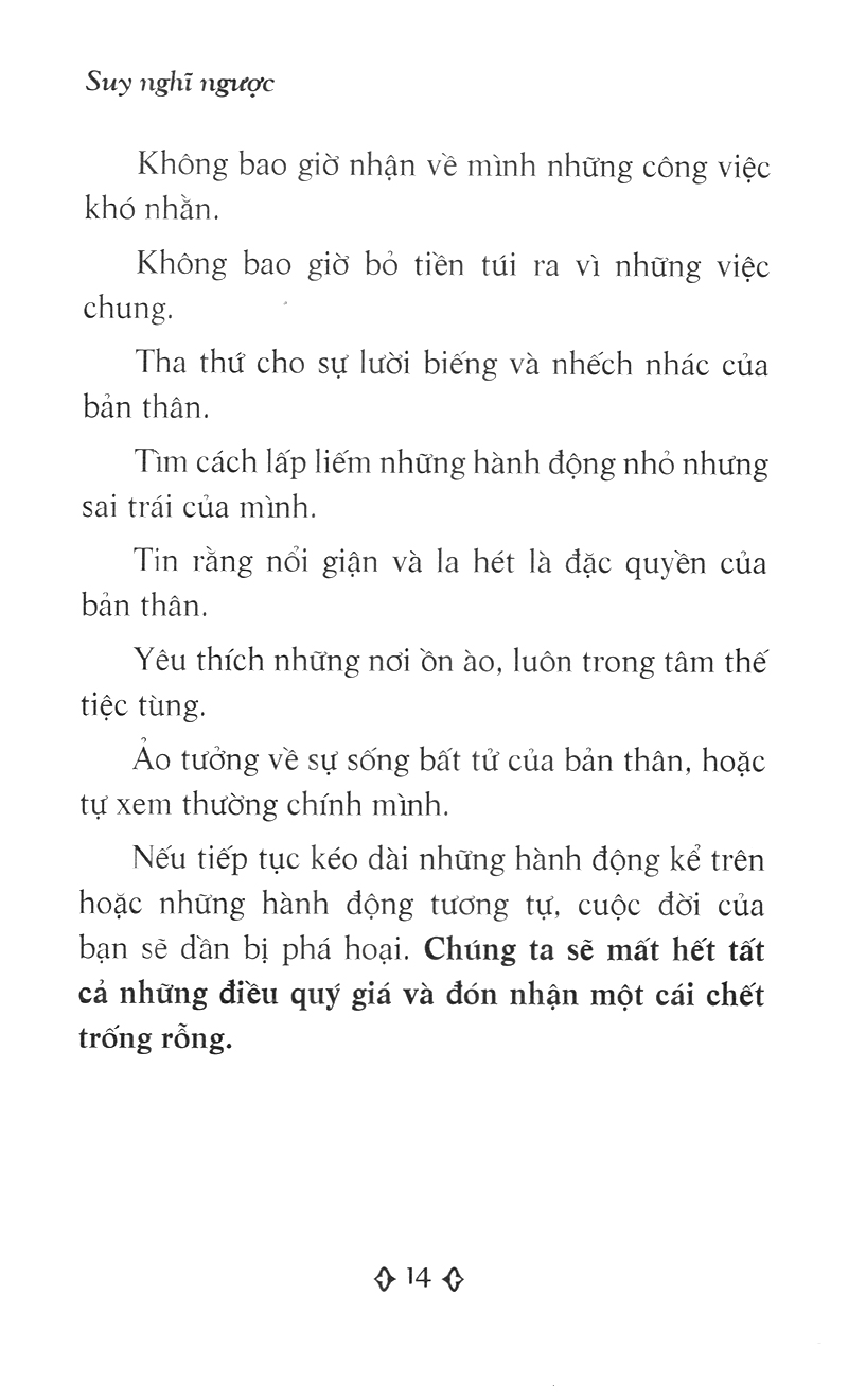 suy nghĩ ngược - cuốn sách cải thiện suy nghĩ giúp bạn sống chủ động, tích cực và thành công