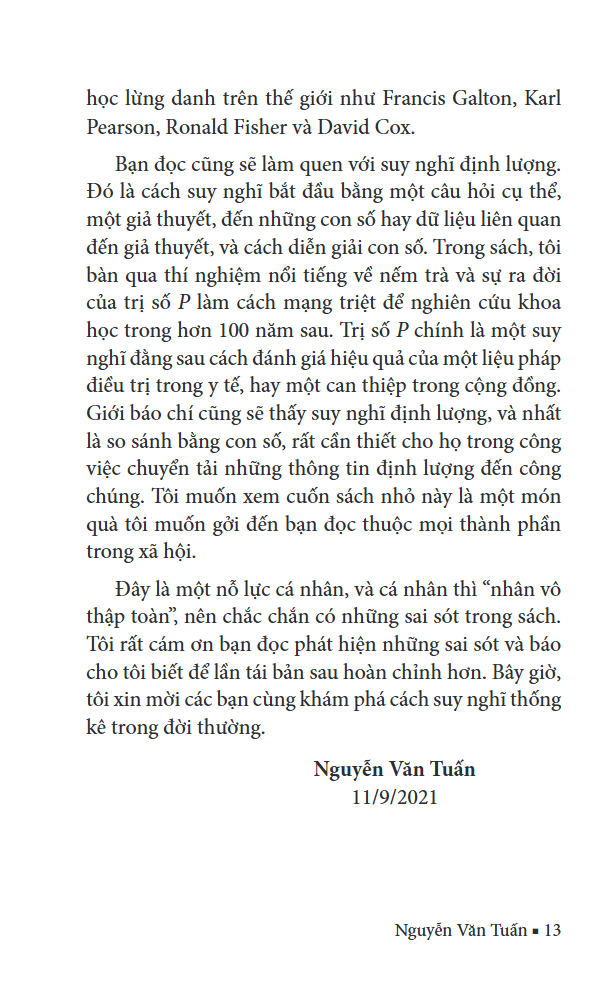 suy nghĩ thống kê trong đời thường
