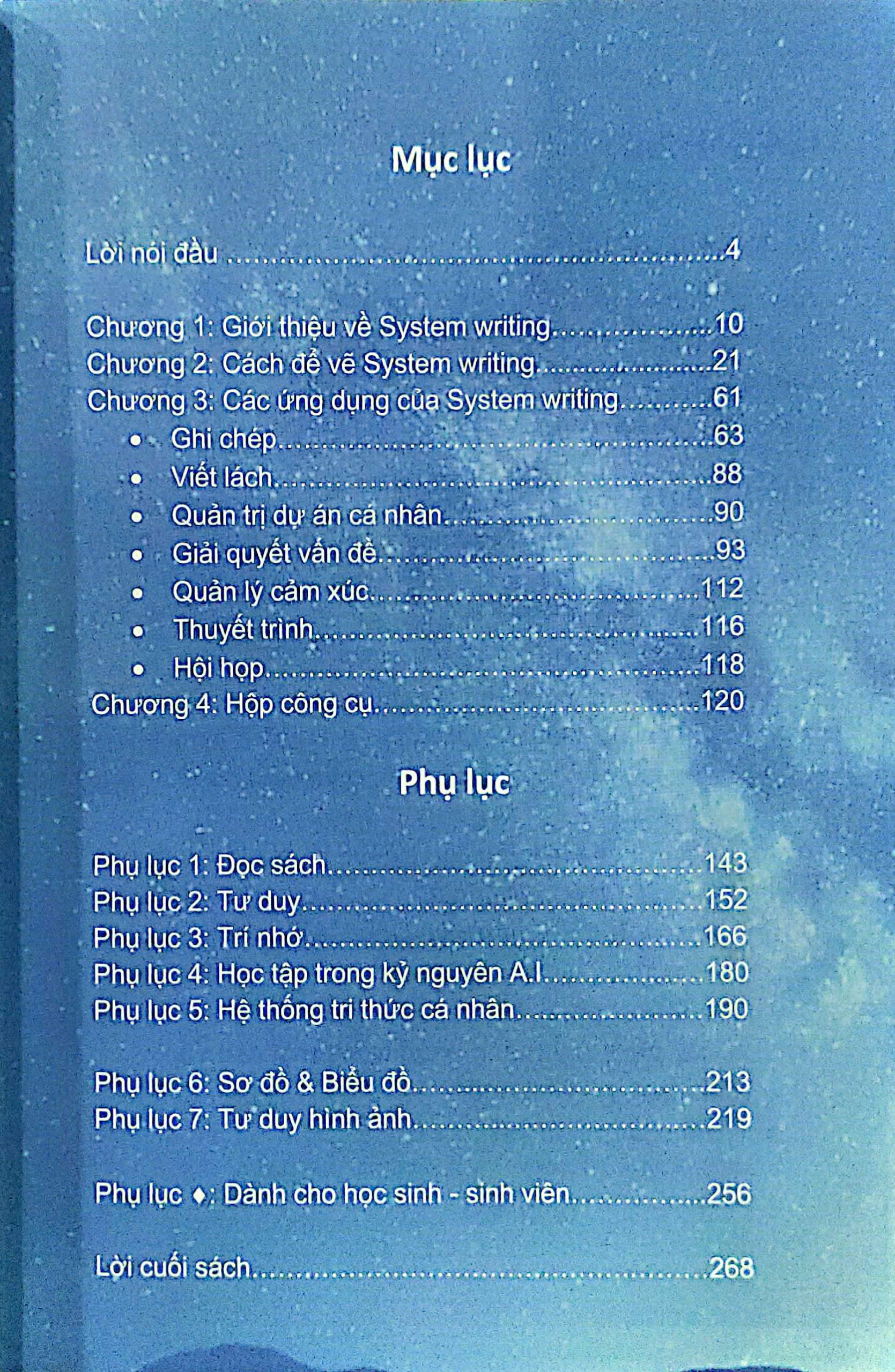 system writing - nghệ thuật trình bày và sắp xếp ý tưởng trên mội trang giấy