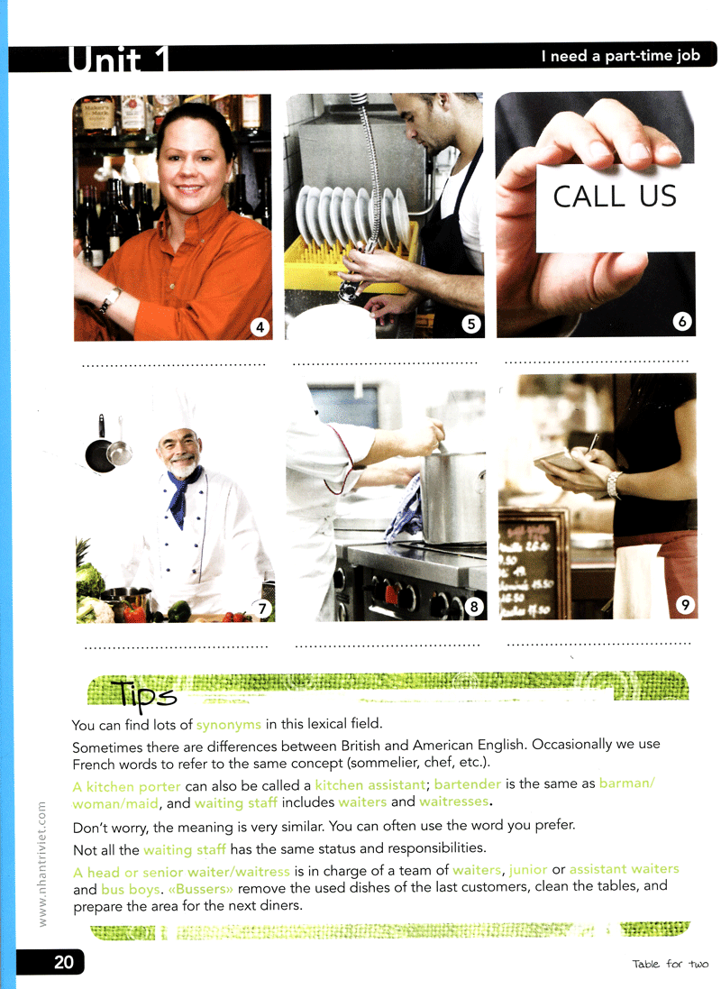 table for two - english for restaurant (+cd)