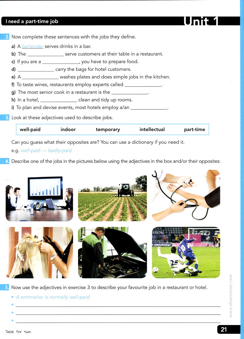 table for two - english for restaurant (+cd)