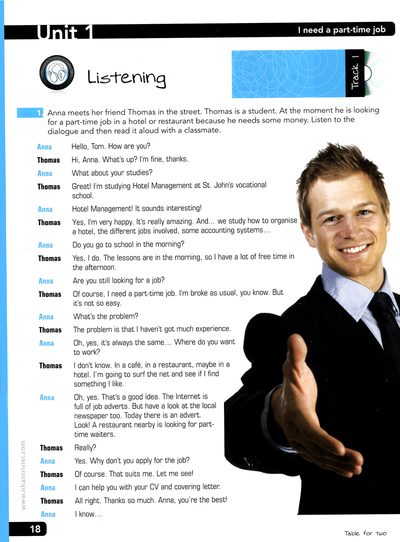 table for two - english for restaurant (+cd)