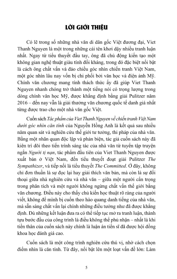 Tac Pham Cua Viet Thanh Nguyen Ve Chien Tranh Viet Nam Duoi Goc Nhin Can Tinh