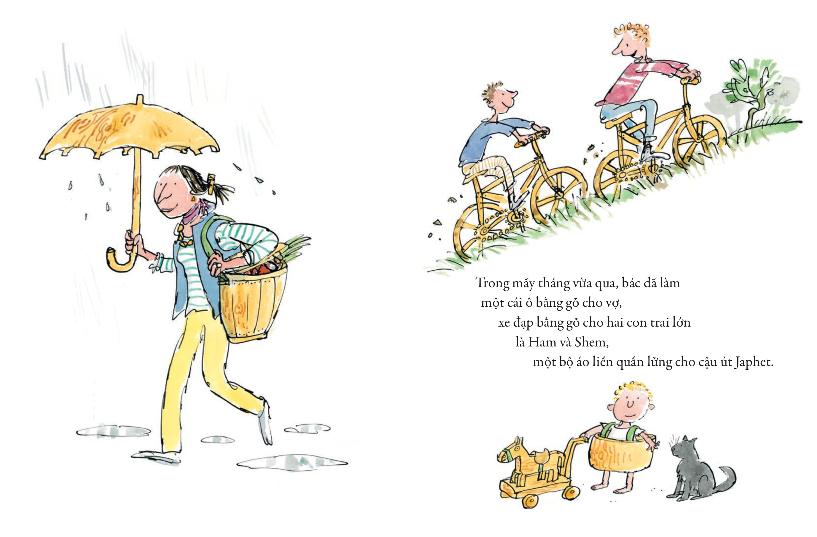 tác phẩm kinh điển của quentin blake - chiếc thuyền của bác thợ mộc