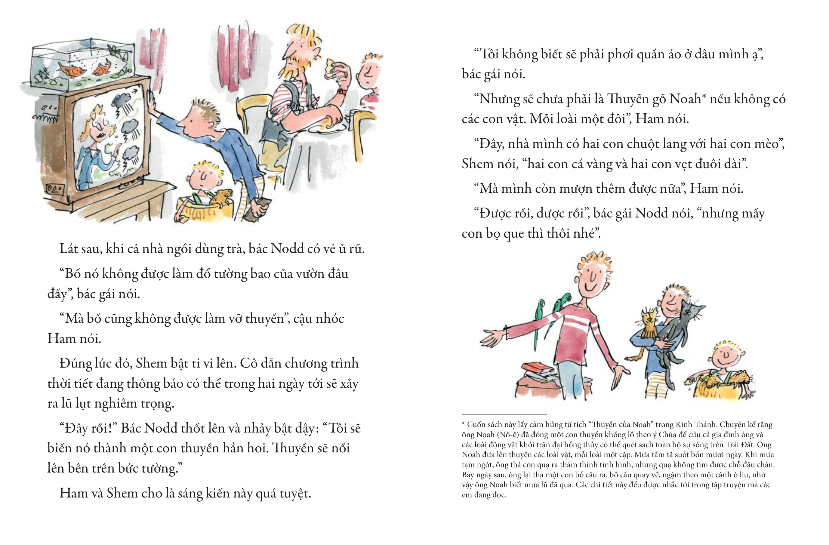 tác phẩm kinh điển của quentin blake - chiếc thuyền của bác thợ mộc