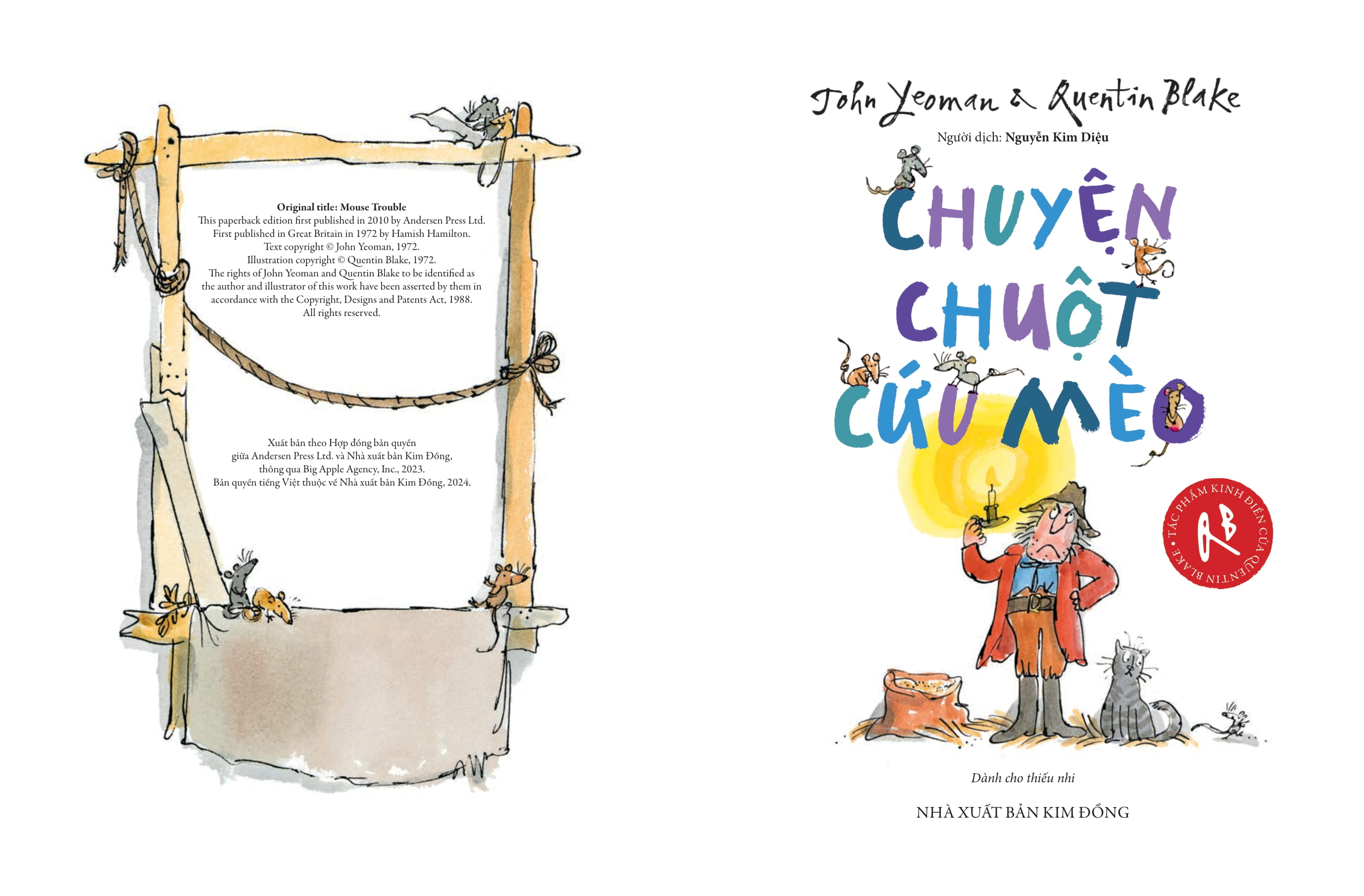 tác phẩm kinh điển của quentin blake - chuyện chuột cứu mèo