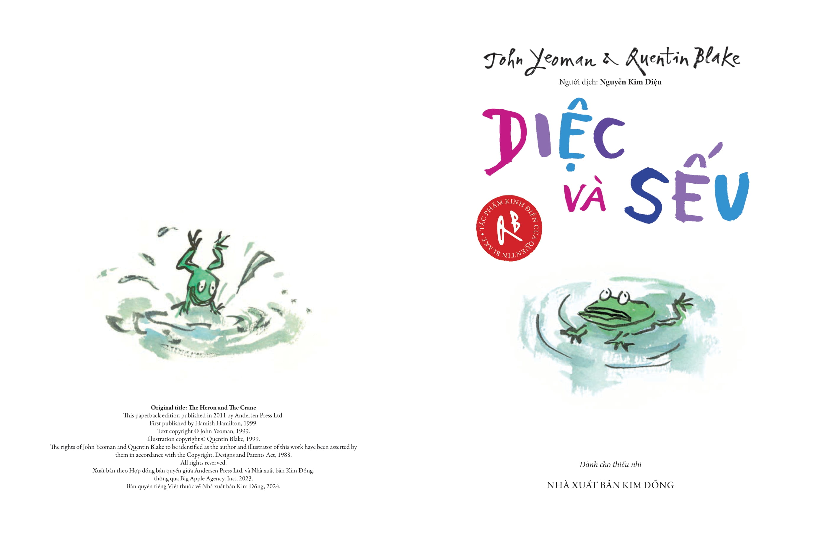 tác phẩm kinh điển của quentin blake - diệc và sếu