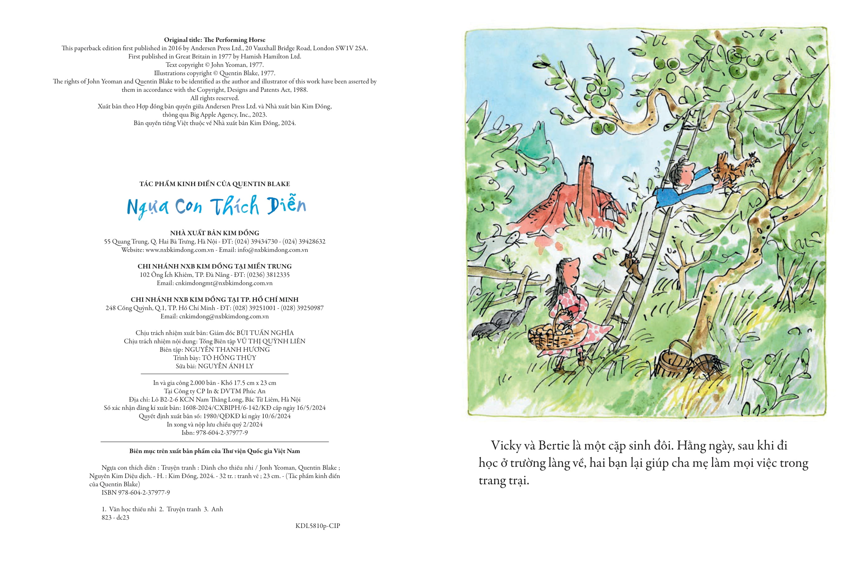tác phẩm kinh điển của quentin blake - ngựa con thích diễn