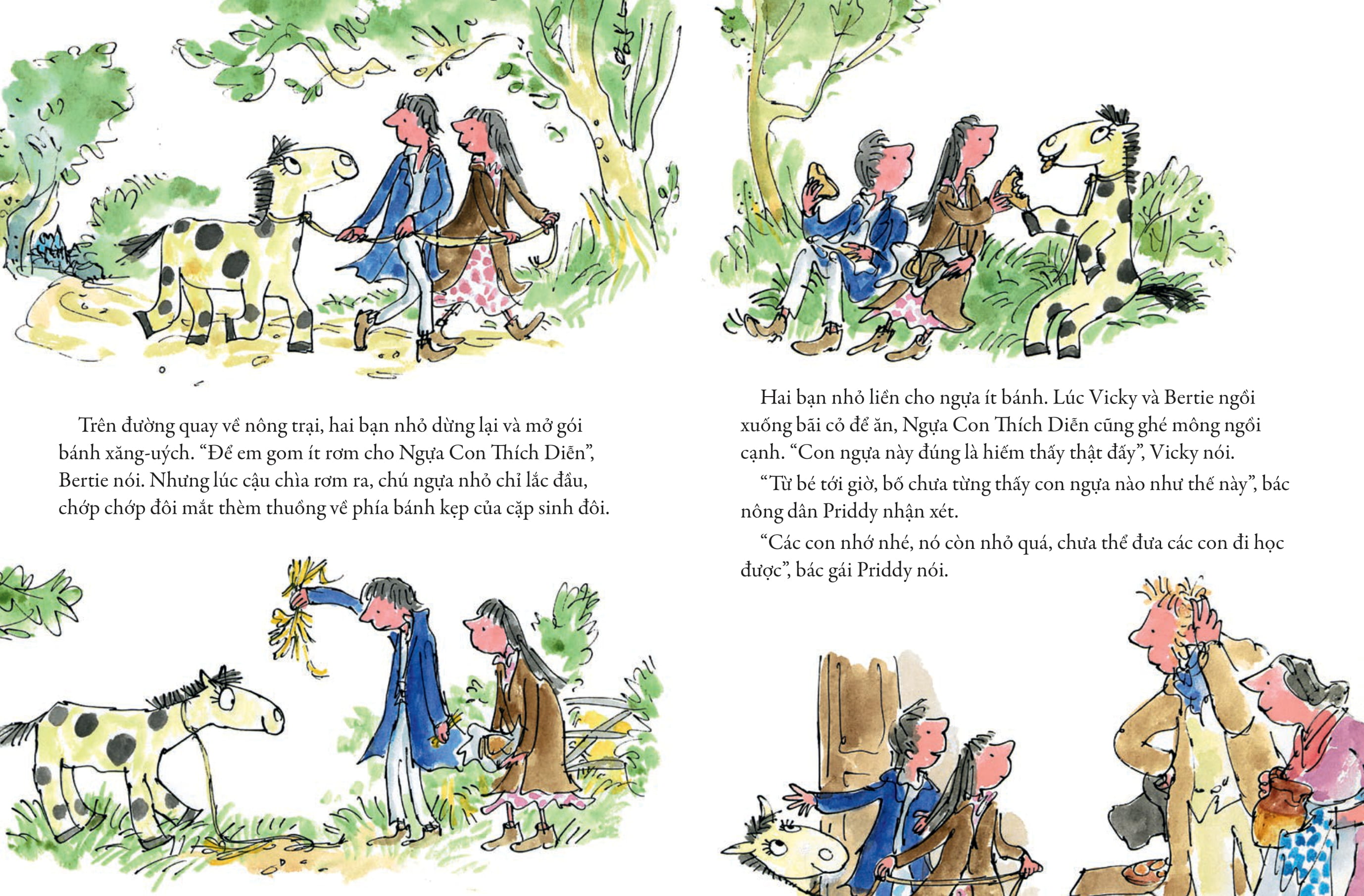 tác phẩm kinh điển của quentin blake - ngựa con thích diễn