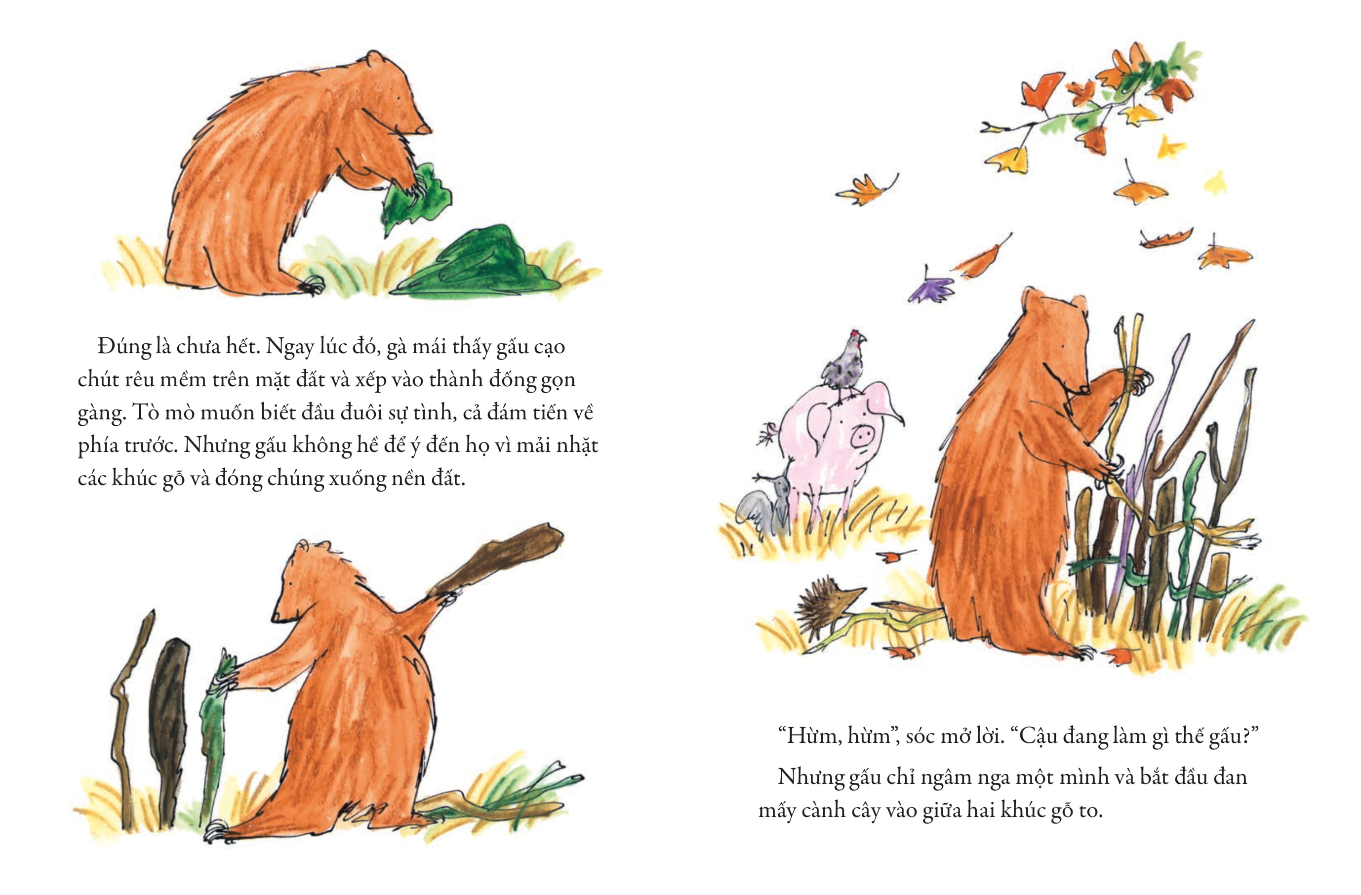 tác phẩm kinh điển của quentin blake - tổ ấm mùa đông của gấu