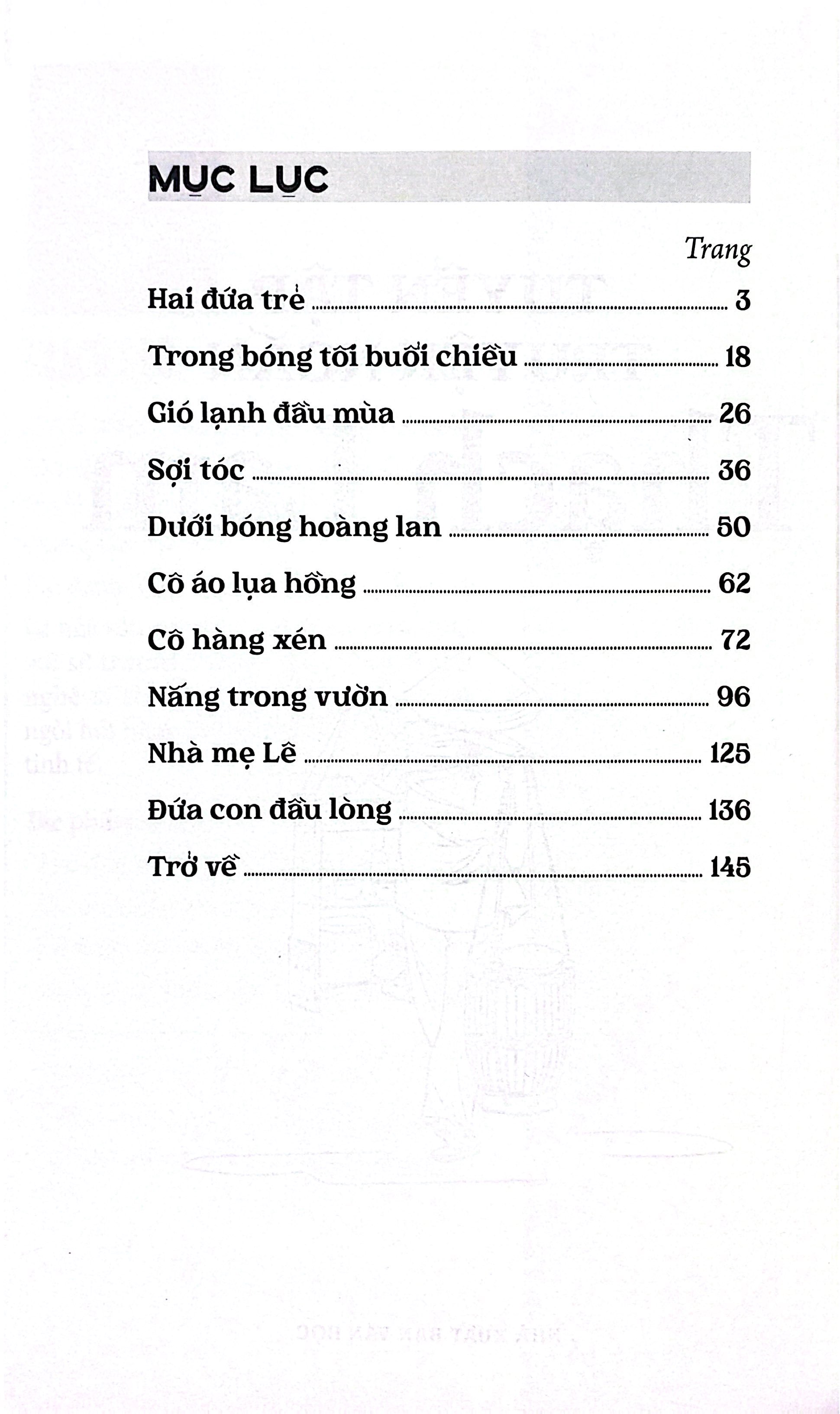 Tác Phẩm Văn Học Trong Nhà Trường - Tuyển Tập Truyện Ngắn Thạch Lam
