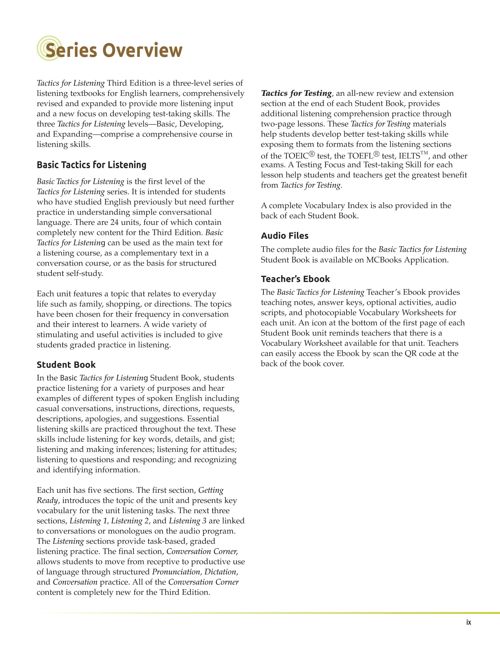 Tactics For Listening - Basic - Chiến Thuật Luyện Nghe Tiếng Anh Cơ Bản