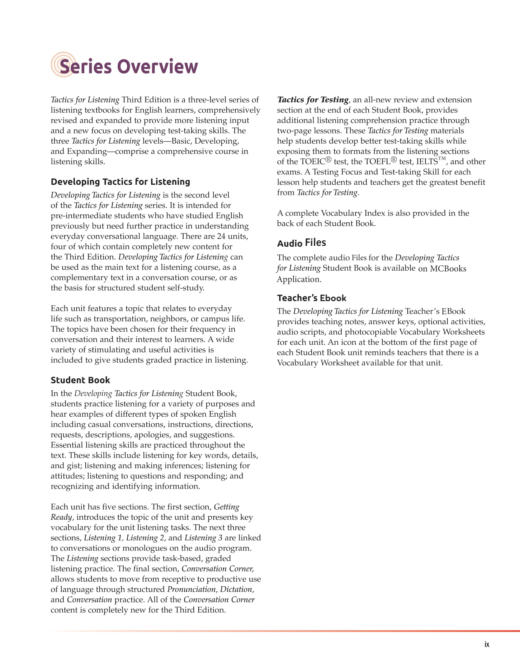 Tactics For Listening - Developing - Chiến Thuật Luyện Nghe Tiếng Anh Mở Rộng