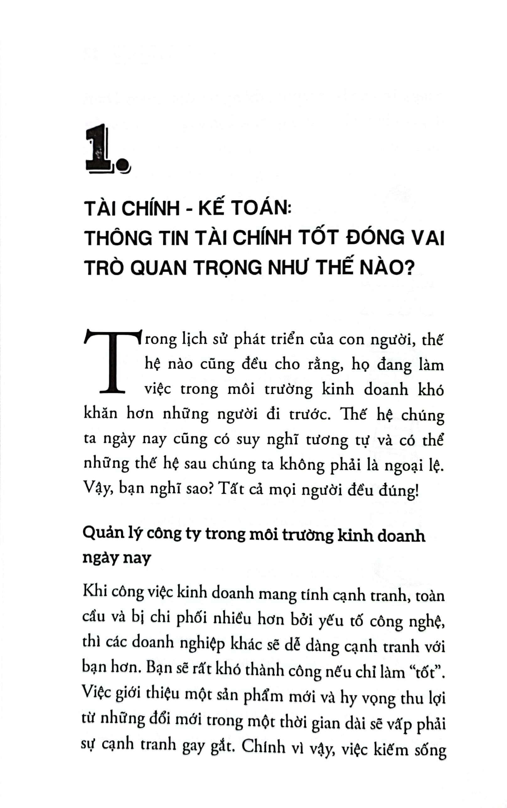 tài chính dành cho nhà quản lý