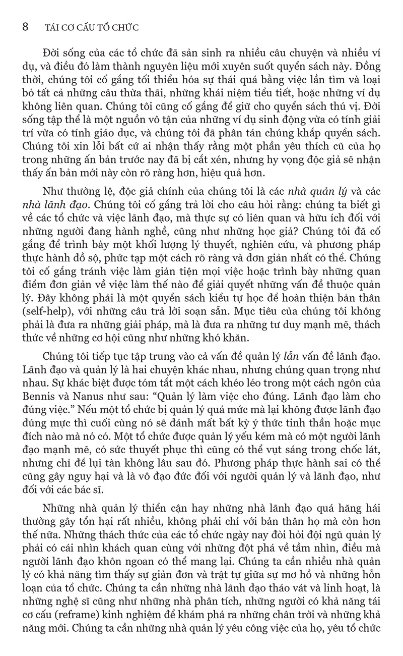 tái cơ cấu tổ chức