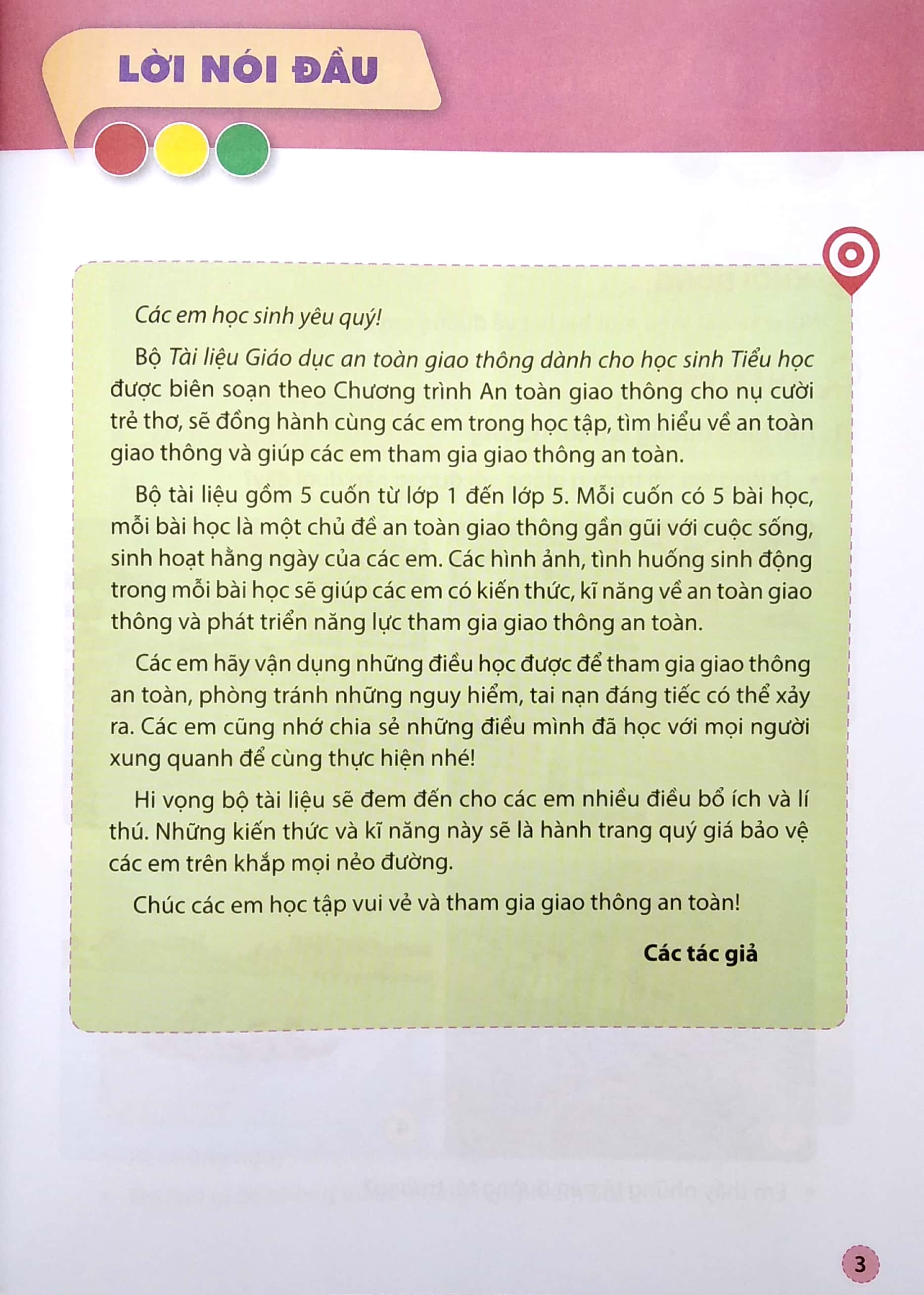 tài liệu giáo dục an toàn giao thông dành cho học sinh - lớp 1
