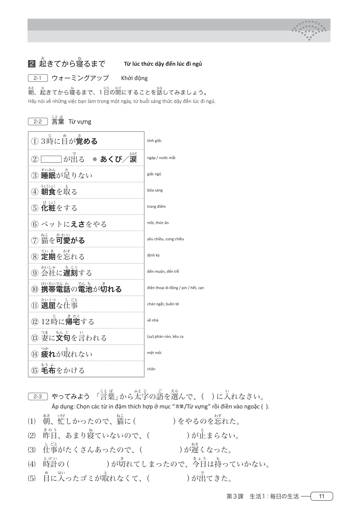 tài liệu luyện thi năng lực tiếng nhật - từ vựng n3