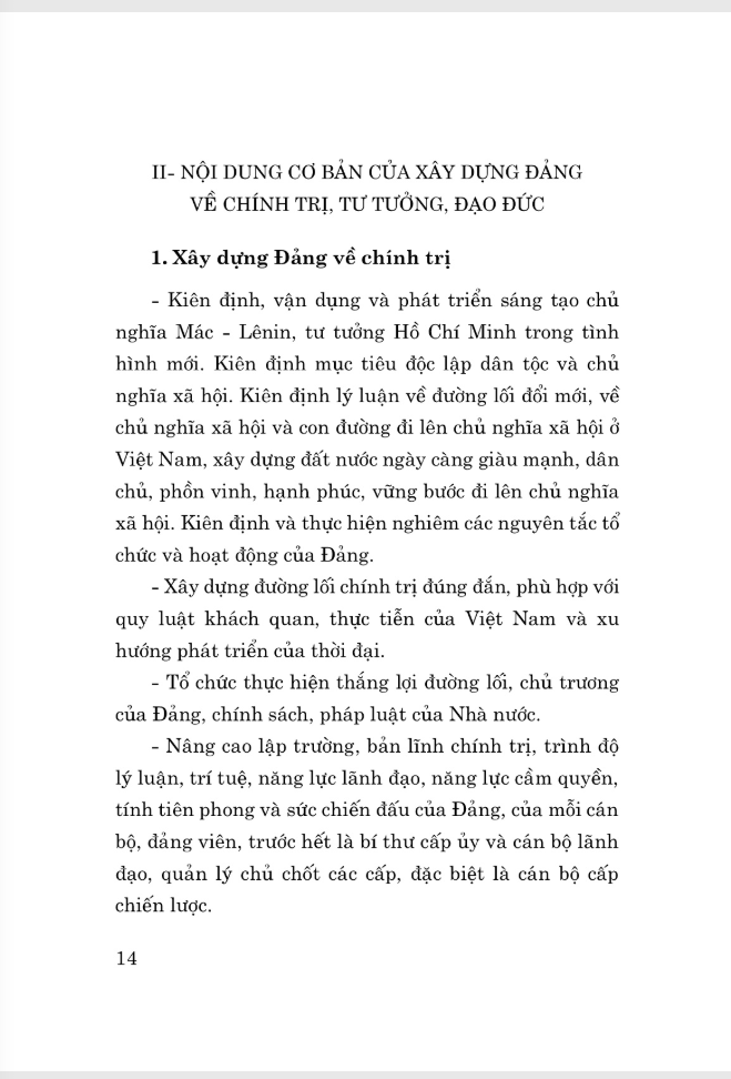 tài liệu nhận thức và triển khai công tác xây dựng đảng về chính trị, tư tưởng, đạo đức trong giai đoạn hiện nay